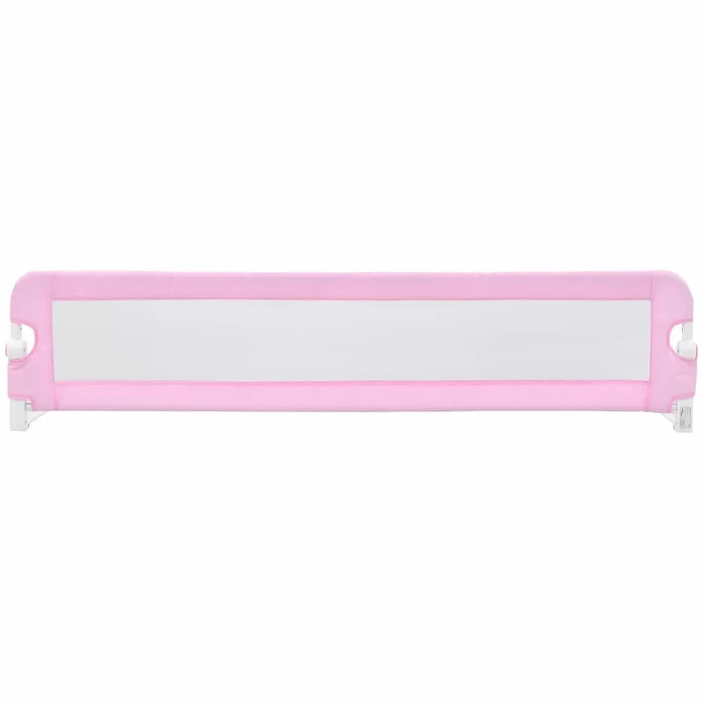 Kleinkind-Bettschutzgitter Rosa 180x42 cm mit atmungsaktivem Sicherheit Netz, klappbar und höhenverstellbar, tragbar, geeignet für Kinderbett, Elternbett, Familienbett, Reisebett