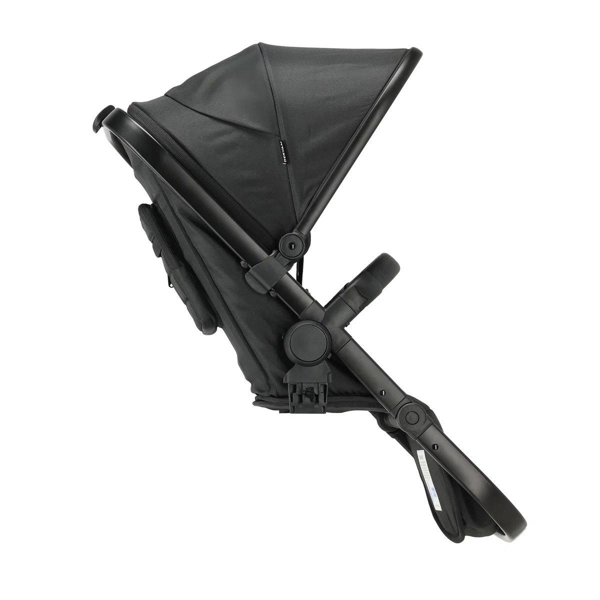 Deryan Zweite Sitzeinheit für Evy V2 Kinderwagen - Zweitsitz mit 5-Punkt-Sicherheitsgurt, 4 Liegepositionen, bis 25 kg, Schwarz