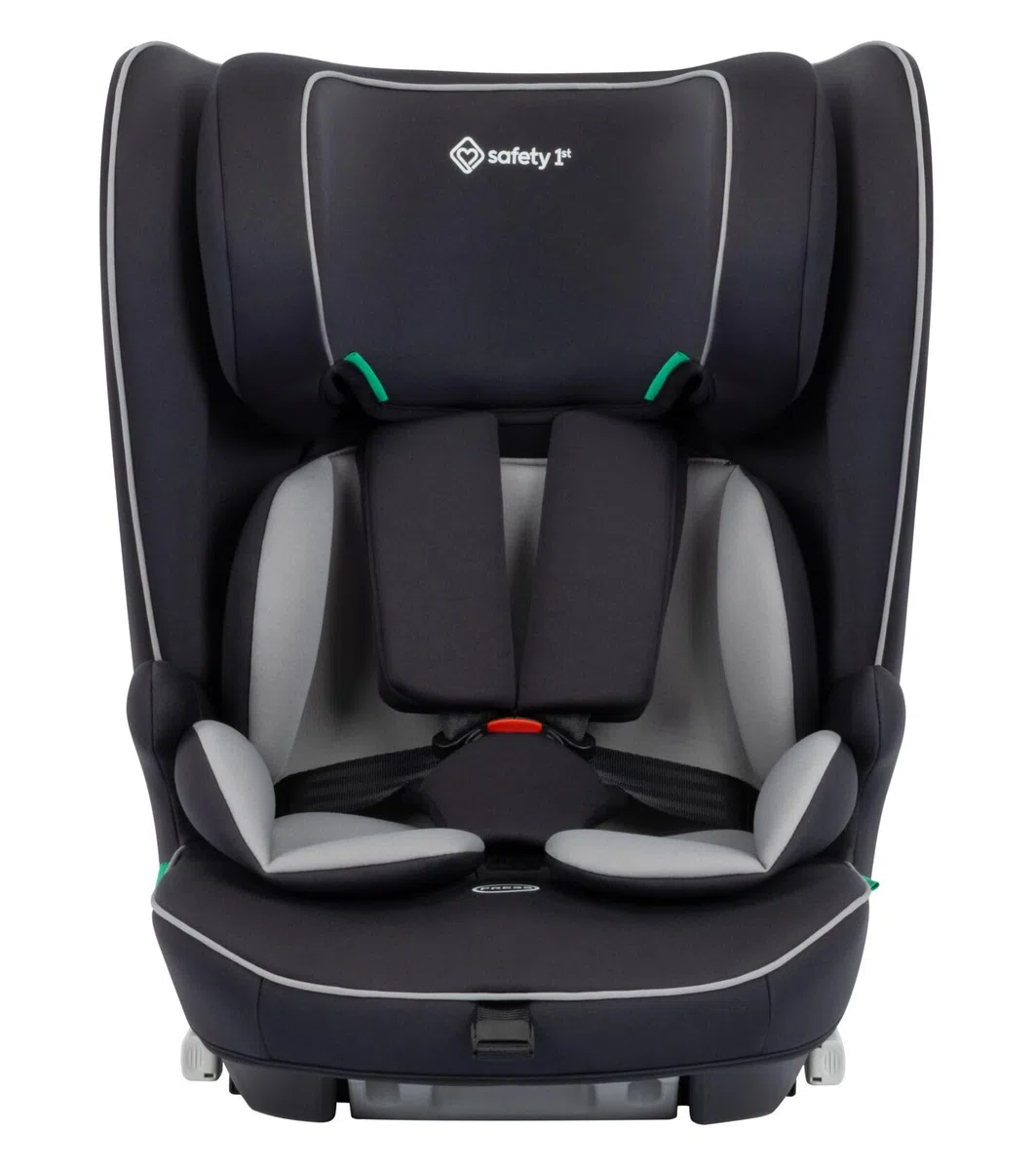 Safety 1st Lunar i-Size, Mitwachsender Kindersitz, 15Monate–12Jahre (76–150cm), ISOFIX Kindersitz Auto, 13 Kopfstützenstufen, Seitenaufprallschutz, Black