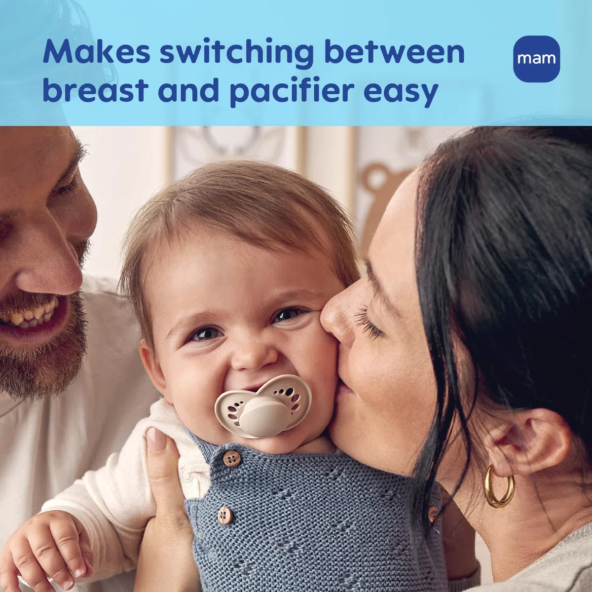 MAM Original Matte Baby Pacifier, Nipple Shape Helps Promote Healthy Oral Development, Sterilizer Case, 6-16 Months (Pack of 2)