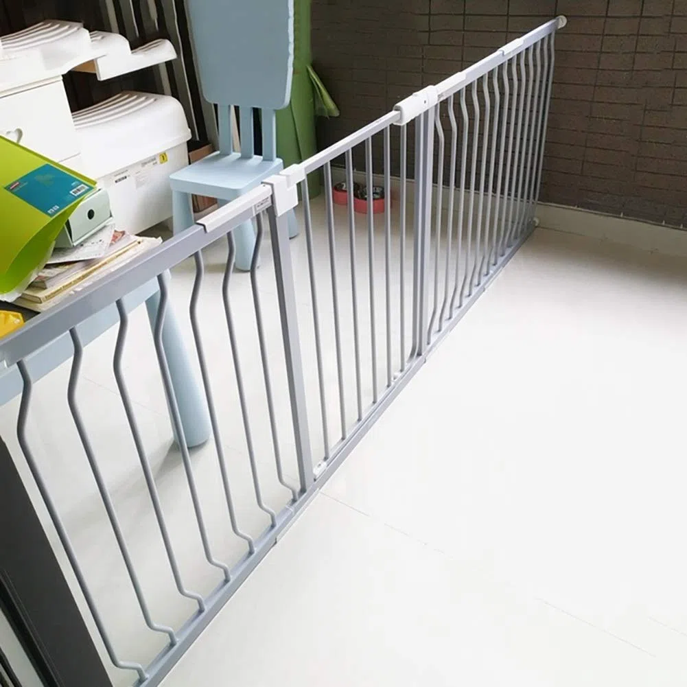 Erweiterbares Haustiergitter mit Tür und Stoppern, verstellbar, 86–92 cm, für Treppen, Baluster und Türen, Sicherheitsbarriere für Hunde und Katzen, einfache Installation, haustierfreundlich