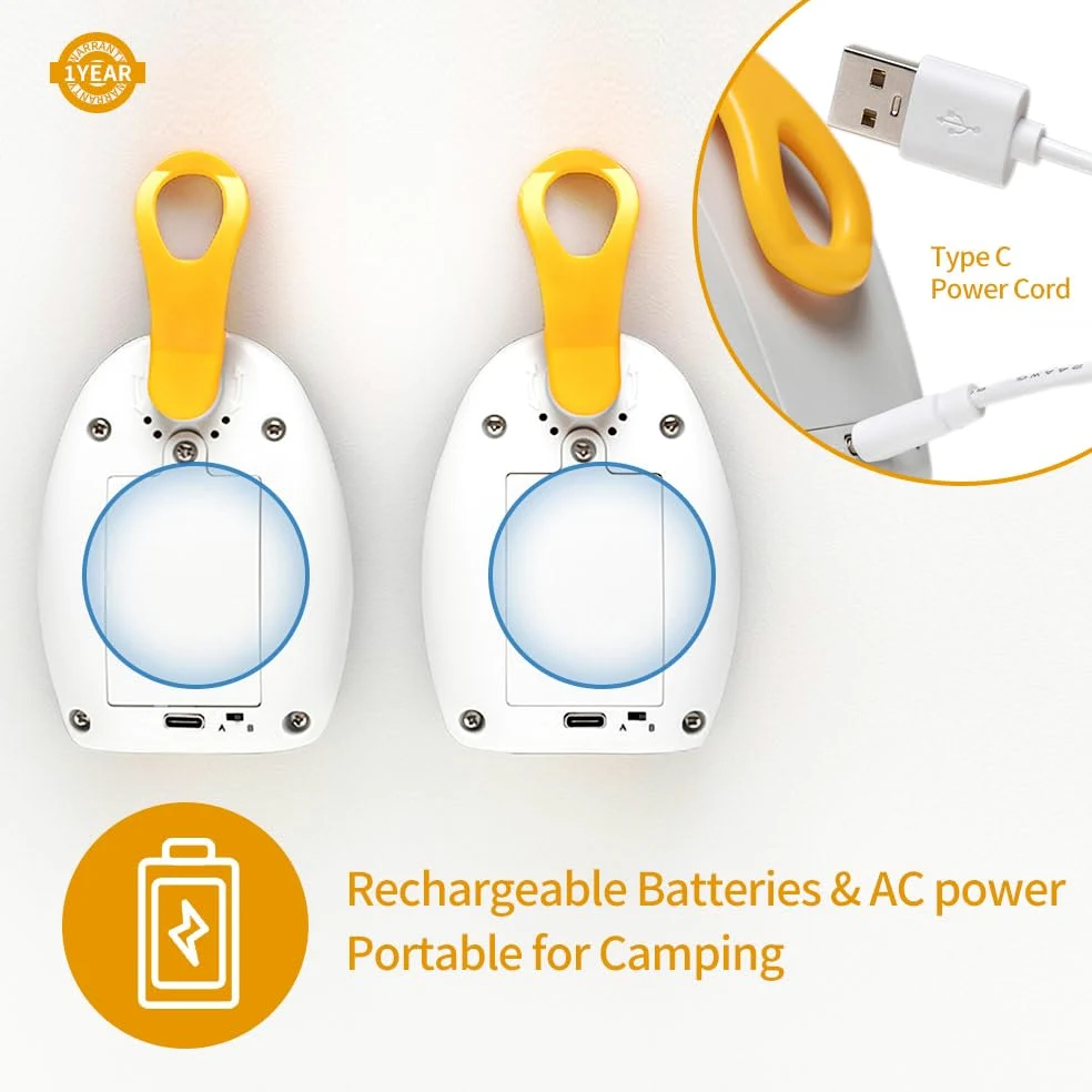 TimeFlys Audio Babyphone Paladin Upgrade Version Tragbar Wiederaufladbar Extra Lange Reichweite Bis zu 2000 Fuß Nachtlicht Kristallklarer Klang Camping