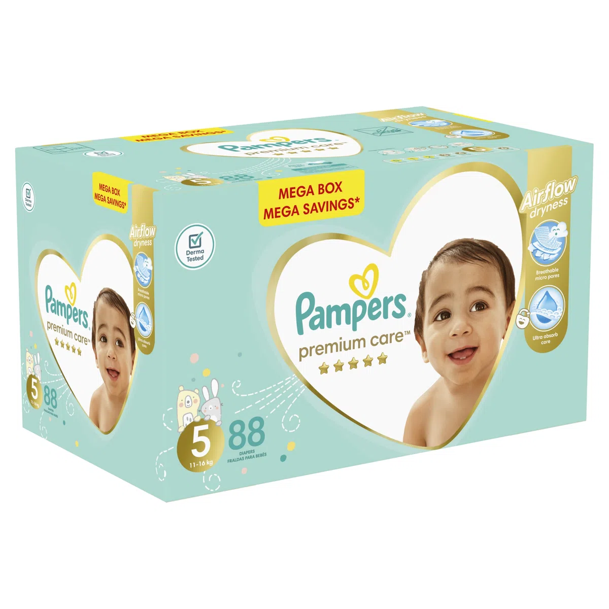 Pampers PC Mega Box S5 Junior, 88 Stück