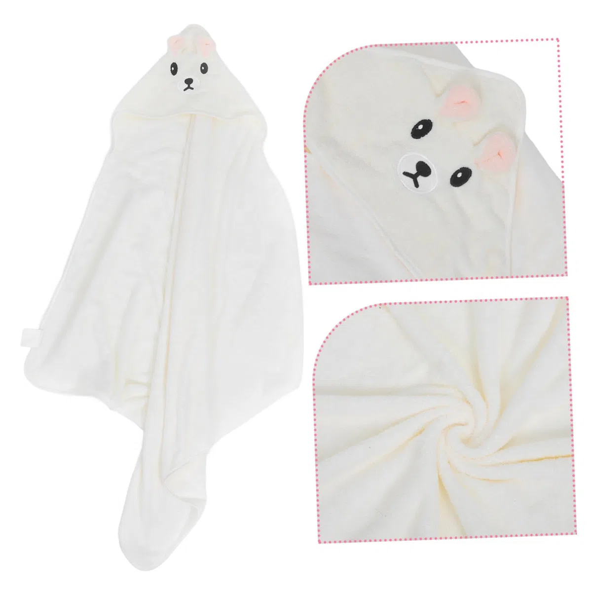ibasenice 3stücke Hooded Towel Set Cartoon-Badetuch Für Neugeborene Vielseitig Einsetzbar Als Waschlappen Oder Decke Für Junge Mädchen Von Jahr Mit Atmungsaktivem Und Saugfähigem