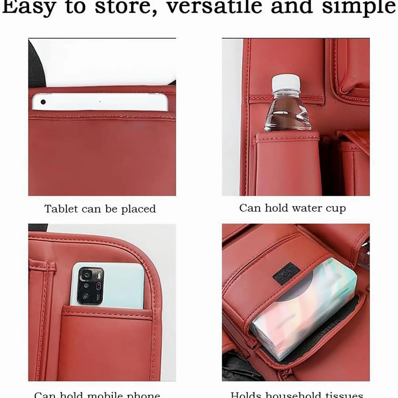 Autositz Organizer für Mazda 6 2013-2019, Wasserdicht Vielseitige Aufbewahrungstaschen für Autositz Zurück, Kofferraum Organizer für Reise Tägliche Gebrauch,A/Black