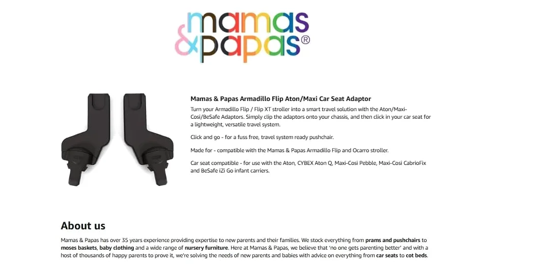 Mamas & Papas Armadillo Flip Aton/Maxi Autositzadapter,159925300, schwarz