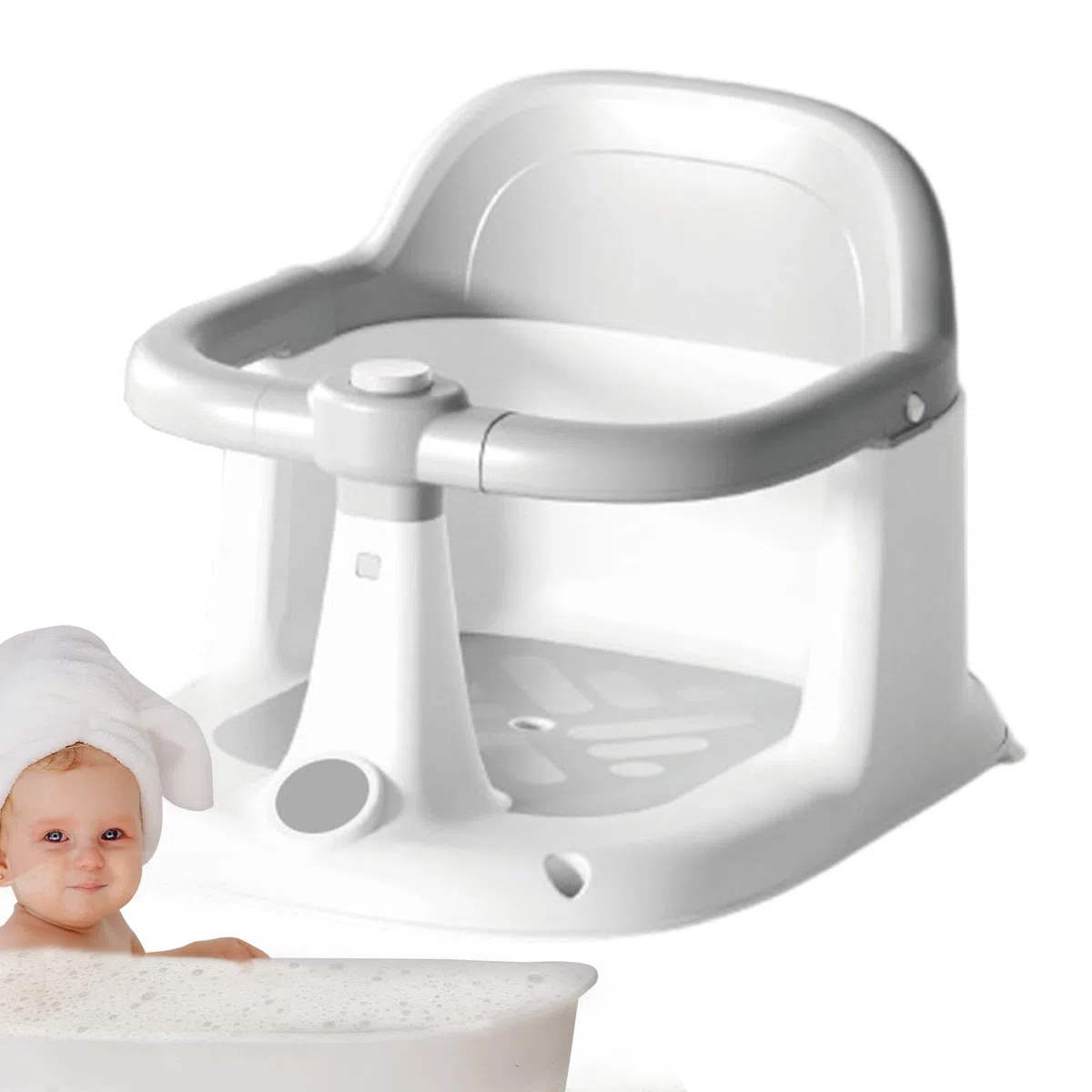 Badesitz für Babys, Babysitz zum Baden | Saugnäpfe für Jungen, Mädchen, 6 – 24 Monate, Haus