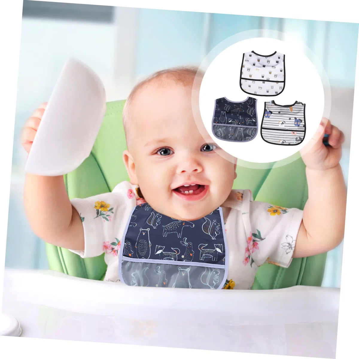 Abaodam 15 Stk Wasserdichtes Lätzchen Essen Lätzchen Zum Füttern Von Kleinkindern Speichel Lätzchen Neugeborenes Sabberndes Lätzchen Wasserdichtes Babylätzchen -lätzchen Polyester