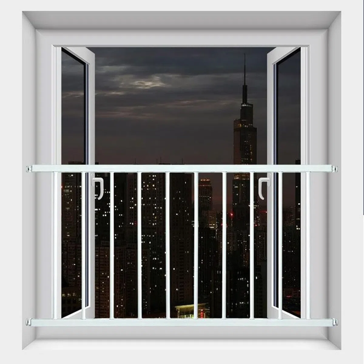 Fenstergitter Sicherheitsgitter Gitter (60x100cm) | Gitter Nicht zum Öffnen, Sicherheitsgitter Gitter for Tür Treppengitter Fenster, Kein Bohren, Sicherungsstange for Fenster