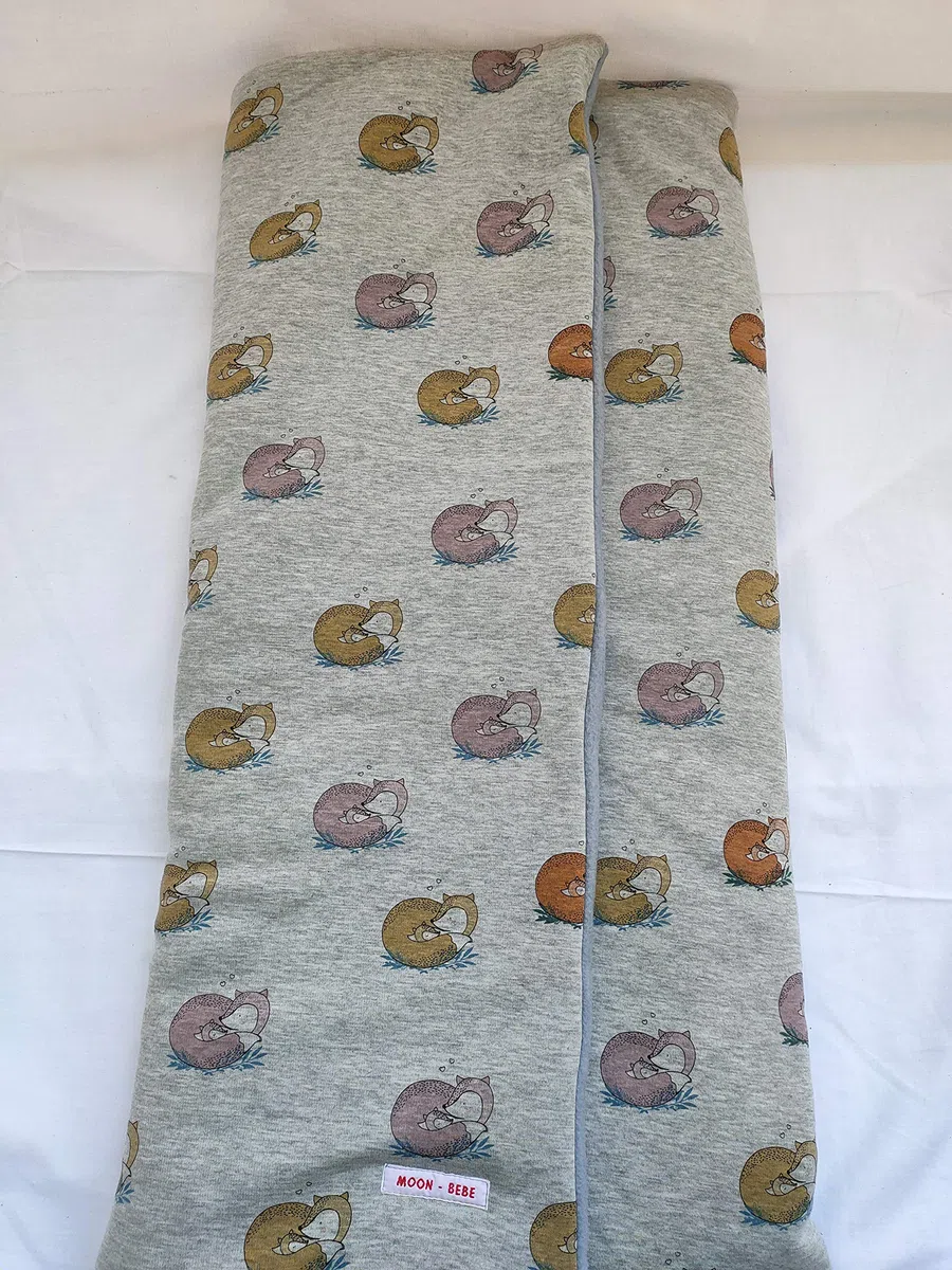 MOON-BEBE Universal-Schlafsack aus Baumwolle für Kinderwagen und Babywanne (Grau)