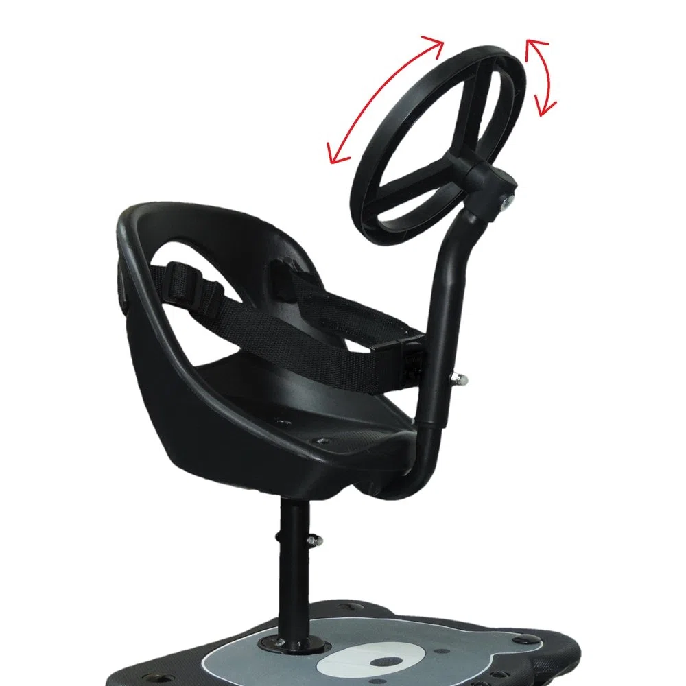 Eichhorn Kinderwagen Cozy B Rider + Sitz mit Lenkrad, schwarz