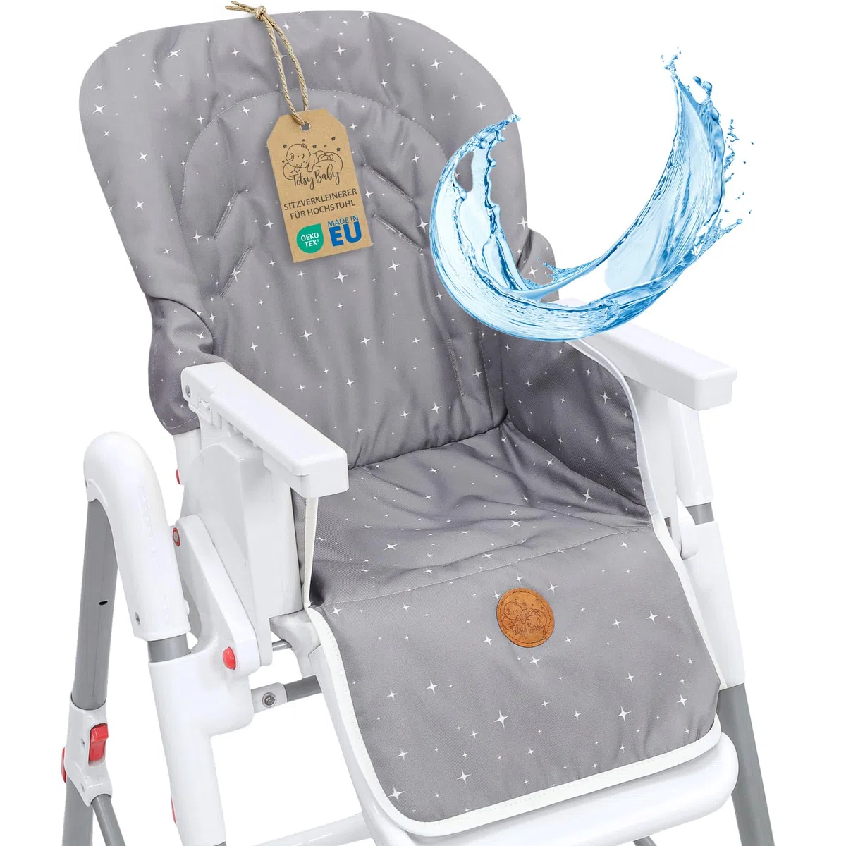 Sitzverkleinerer für Hochstuhl Baby Sitzkissen Stuhl - Kinder Sitzauflage für Ikea Peg Perego Kinderhochstuhl Chair Cover für Kinderstuhl Babystuhl und Hochstühle Zertifikat Oeko-Tex Galaxie
