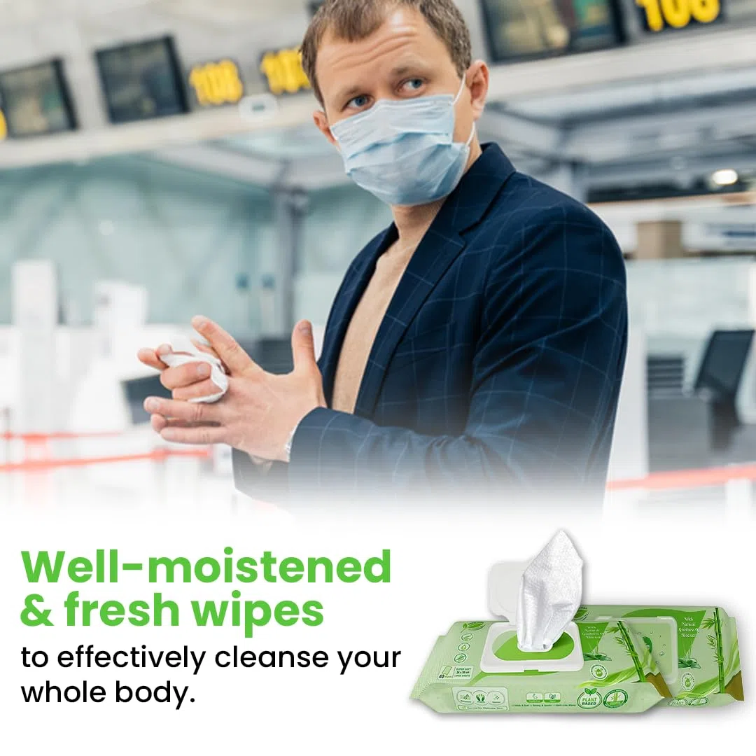 Comfy Life Biologisch abbaubare Ganzkörper-Feuchttücher für Erwachsene, groß, luxuriös, umweltfreundlich, frisches Gefühl, spülfrei, parfümfrei, Bettbad, Intimpflege, weiche Tücher (4 Packungen (160