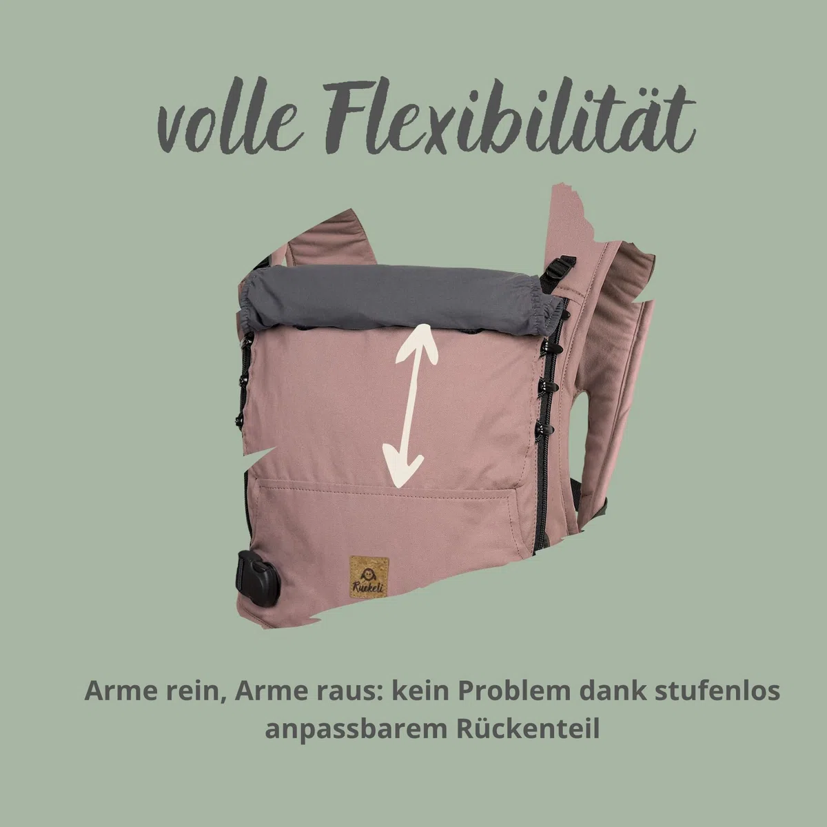 Ruckeli NEO Babytrage Sage Magnet-Schnallen Hüftsitz Ergonomisch Atmungsaktiv