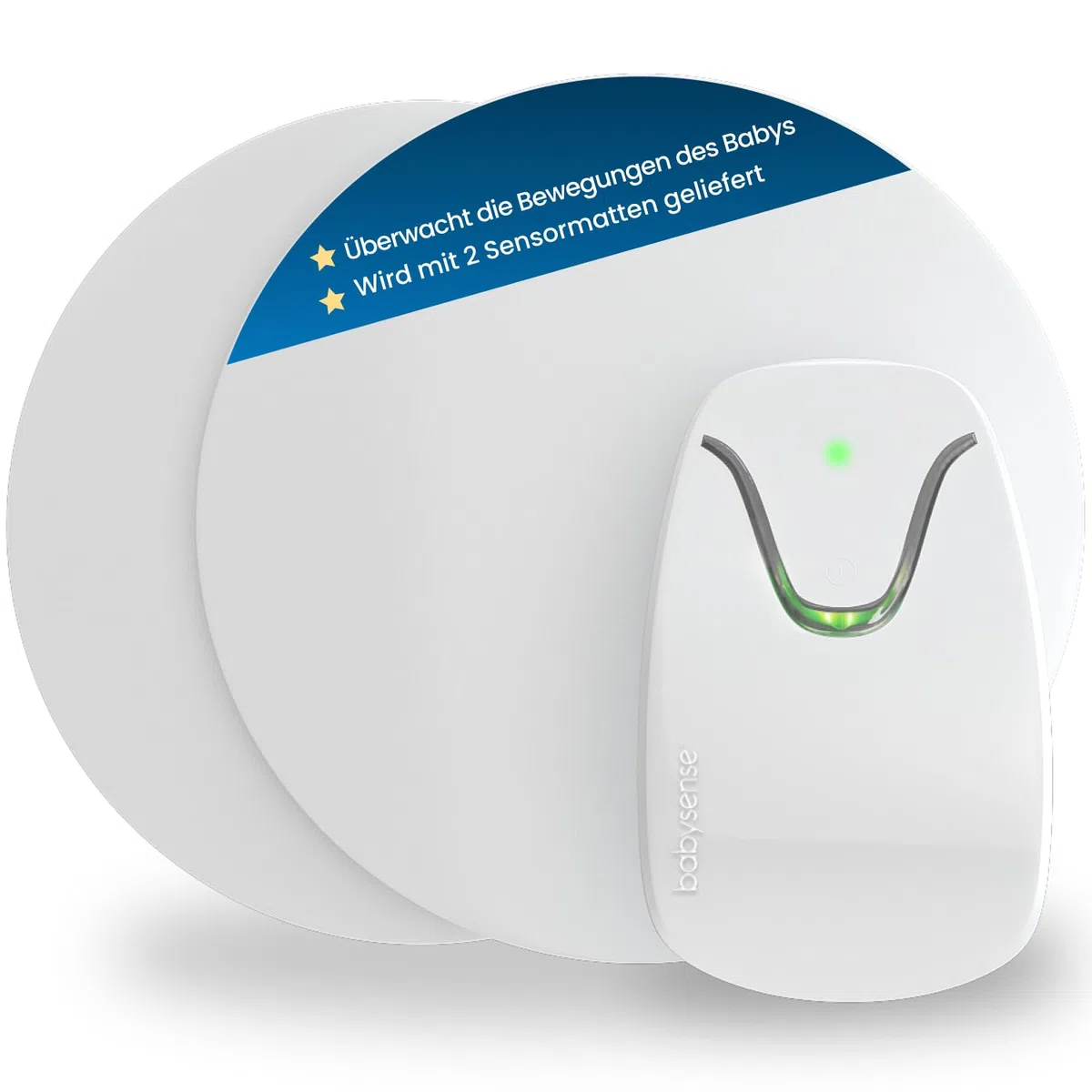 Babysense 7 Baby-Atembewegungsmonitor, Echtzeit-Warnungen, Ganzen Betts mit 2 Sensormatten