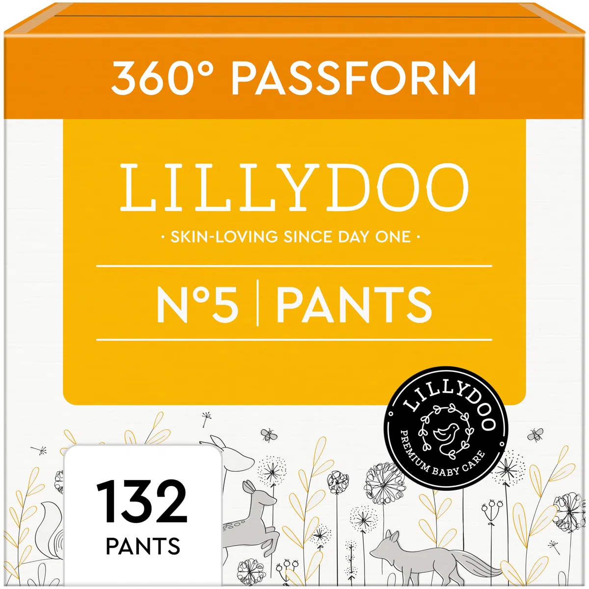 LILLYDOO Baby Windeln Pants Größe 5 (11+ kg) Monatsbox 132 Höschenwindeln Auslaufschutz Hautfreundlich Weich Ohne Lotionen