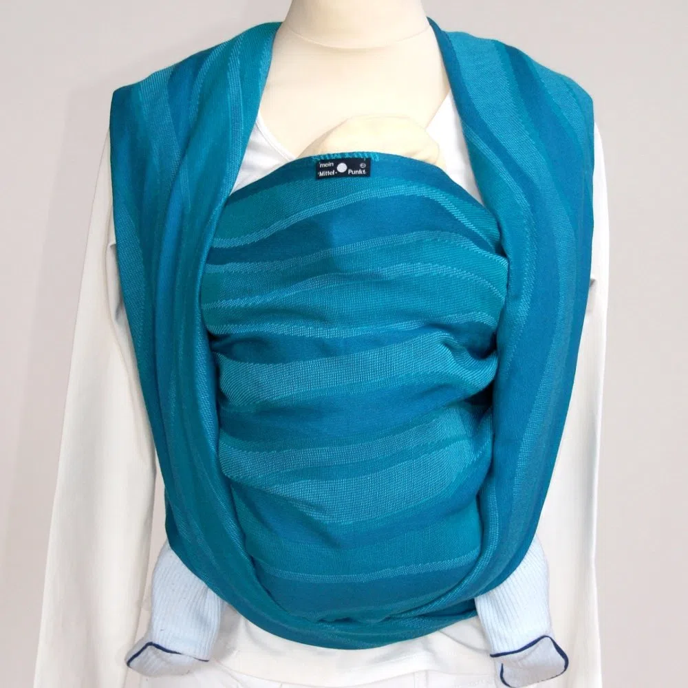 Didymos 447006 Babytragetuch, Modell Wellen acqua, Größe 6