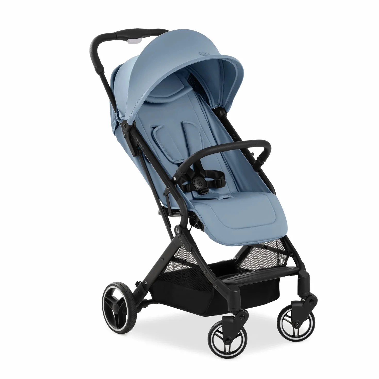 Hauck Travel N Care Plus Dusty Blue – Leichter Reisewagen mit Regenschutz, Kopfkissenfederung, kompakt & faltbar, UPF 50+, voll liegend ab Geburt bis 22 kg