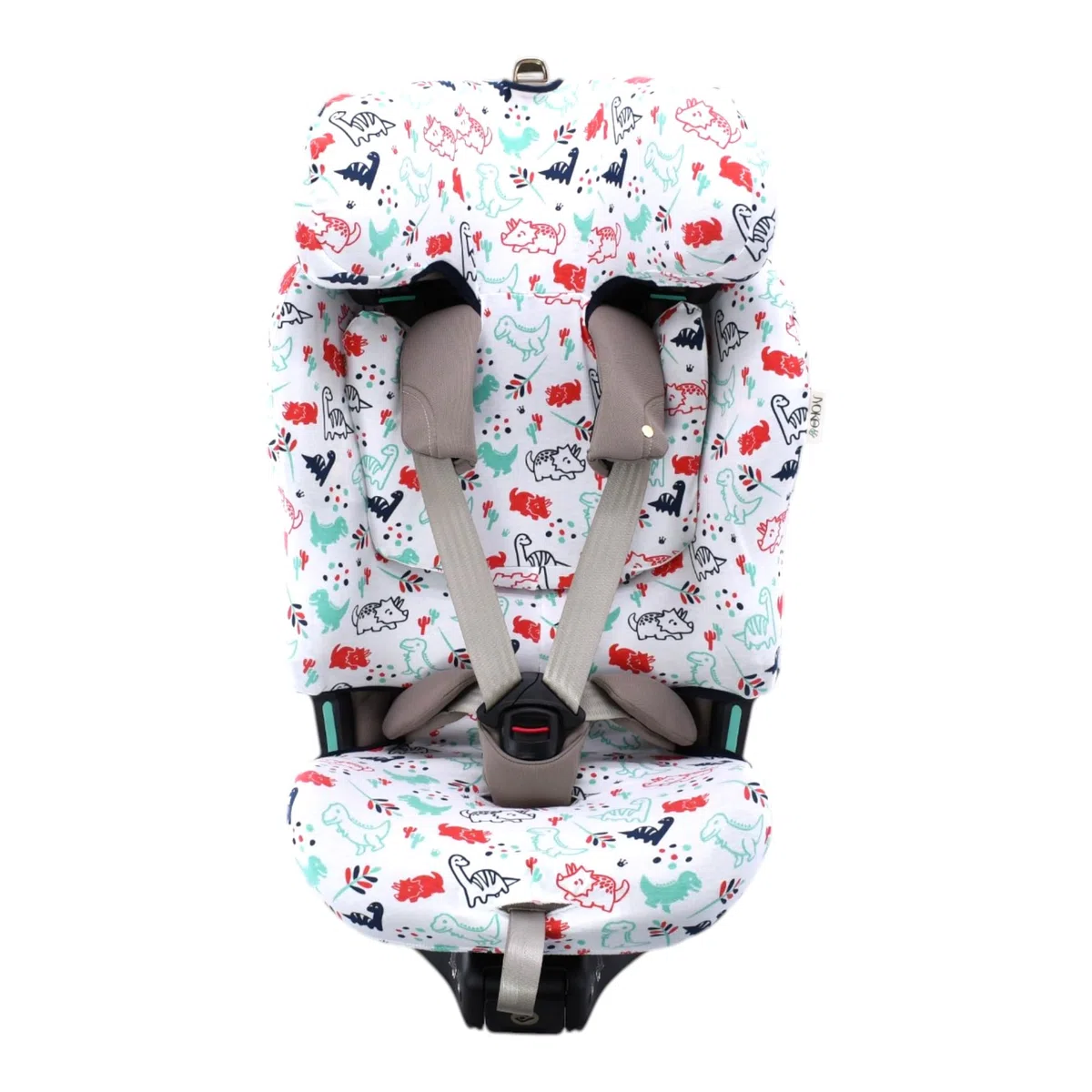 JYOKO Kids Bezug aus Bio-Baumwolle für Maxi-Cosi Emerald 360 Pro | Kompatibel mit Maxi-Cosi Emerald 360 Pro, Bio-Baumwolle, Dino Party, hergestellt in Barcelona.