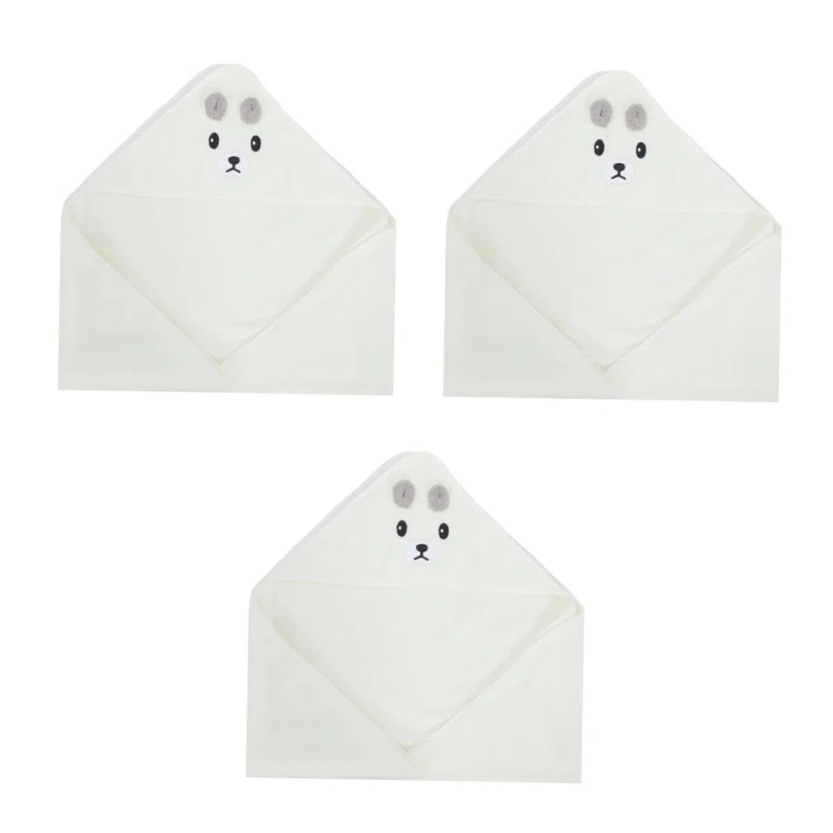 ibasenice 3stücke Hooded Towel Set Cartoon-Badetuch Für Neugeborene Vielseitig Einsetzbar Als Waschlappen Oder Decke Für Junge Mädchen Von Jahr Mit Atmungsaktivem Und Saugfähigem