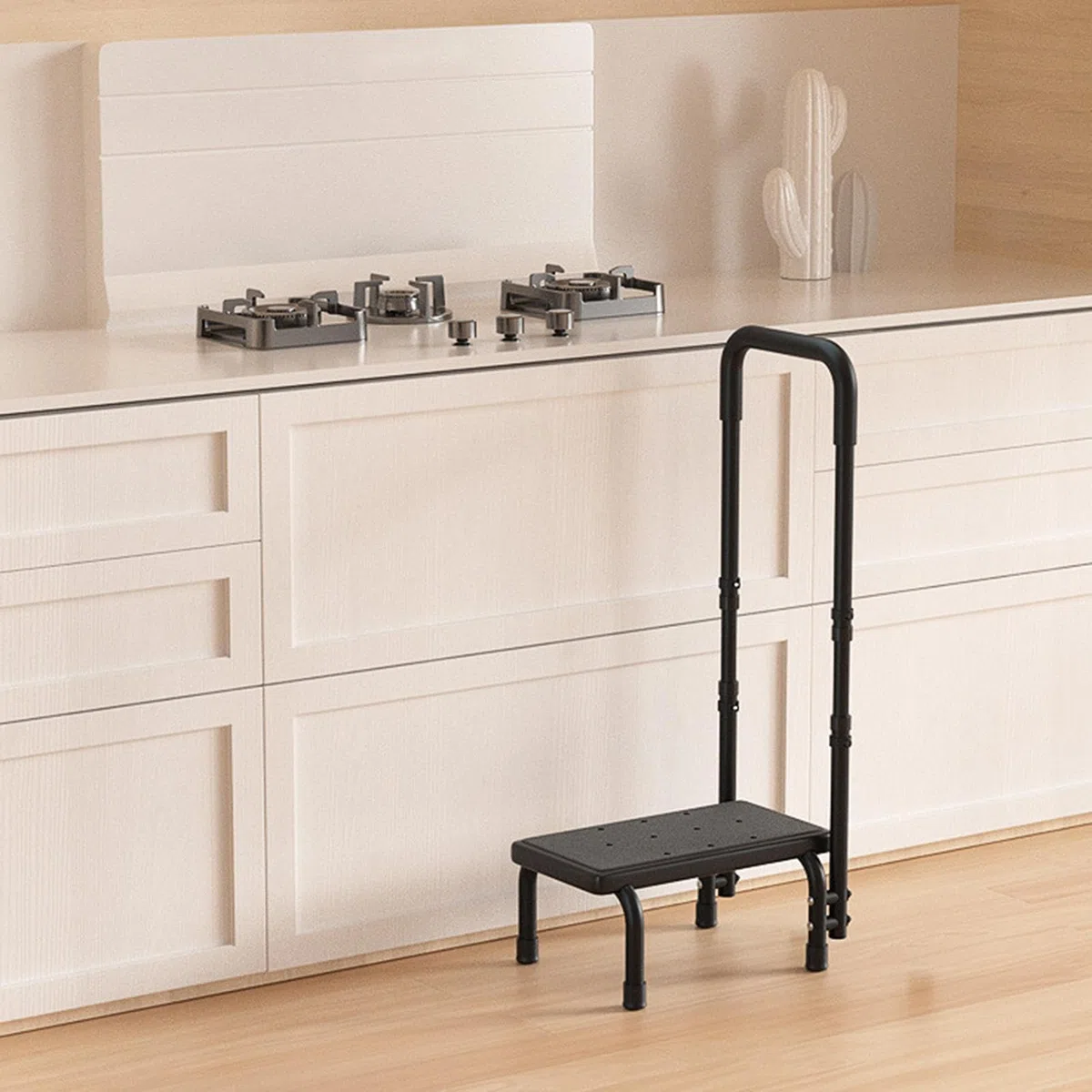 Tritthocker für Erwachsene robust mit Haltegriff | Badeinstiegshilfe für Kinder für Zuhause, Küche, Bad, Schlafzimmer, Garten, Senioren, Schwangere & Kinder