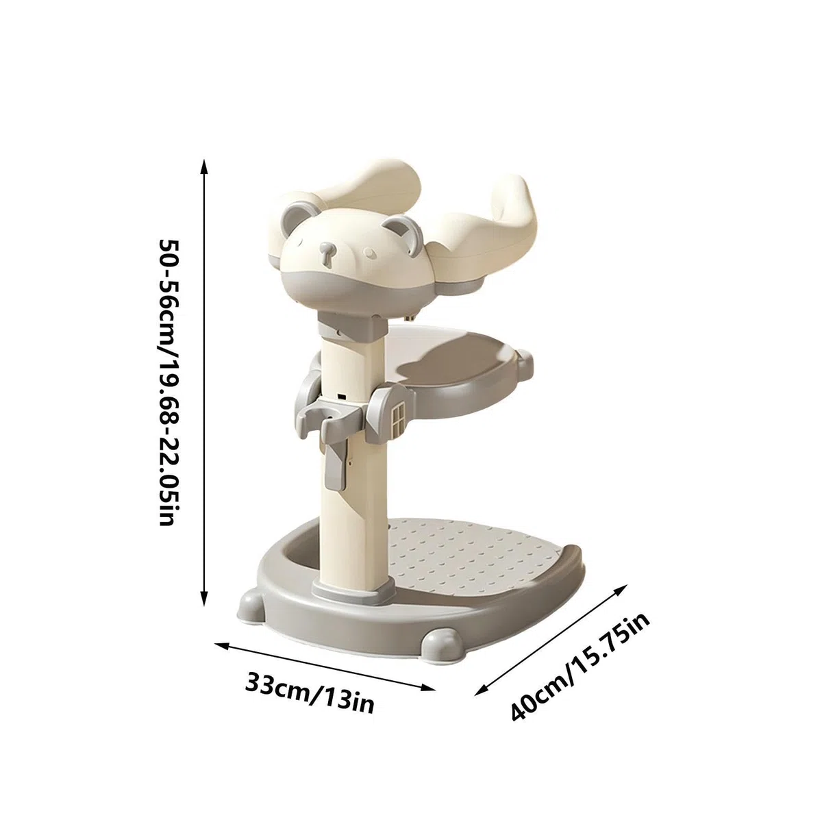 Babys Dusche Ständer, Rutschfester Duschständer Höhenverstellbar 50-56cm Einstellbarer Babys Shower Stand Badehalter Für Kinder Von 8 Bis 36 Monaten