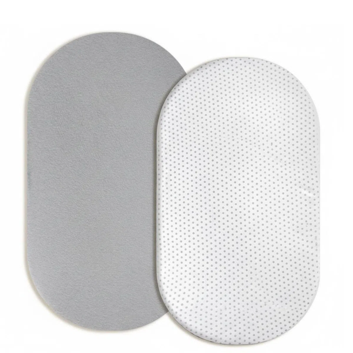 Baumwoll Wiegenbezug Babyschlaflaken Kinderbetttuch Spannbettlaken Pflegeleicht Elastisch Saugfähig Sanft Waschmaschinenfest mit Elastikband für, Grauer Punkt, 133-71-22cm