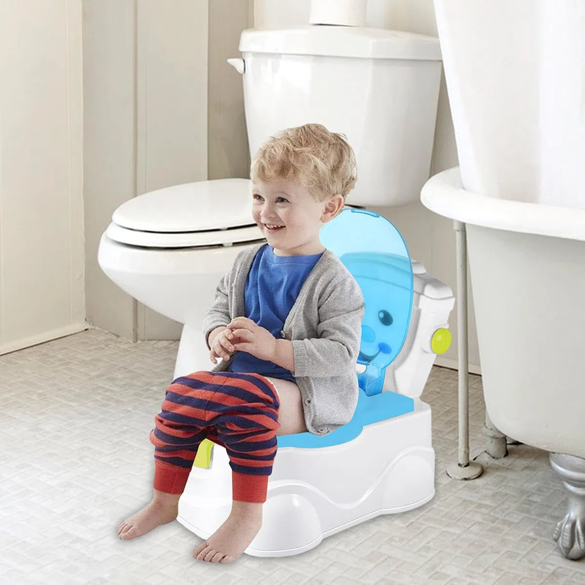 Töpfchen-Trainingstoilette, 3-in-1-Toiletten-Trainings-Töpfchen Für | Kleinkinder Mit Spritzschutz,Toilettentrainings-Töpfchen Mit Rückenlehne, Rutschfeste Kleinkindtoilette Zum Üben Der Toilette