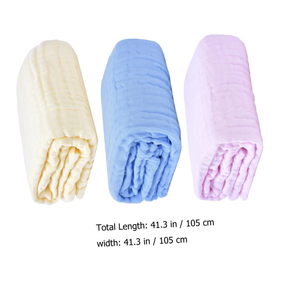 ibasenice 3 Stück Babydecke aus Baumwolle Unisex Atmungsaktive Puckdecke Leicht für Jahreszeiten Babybadetuch
