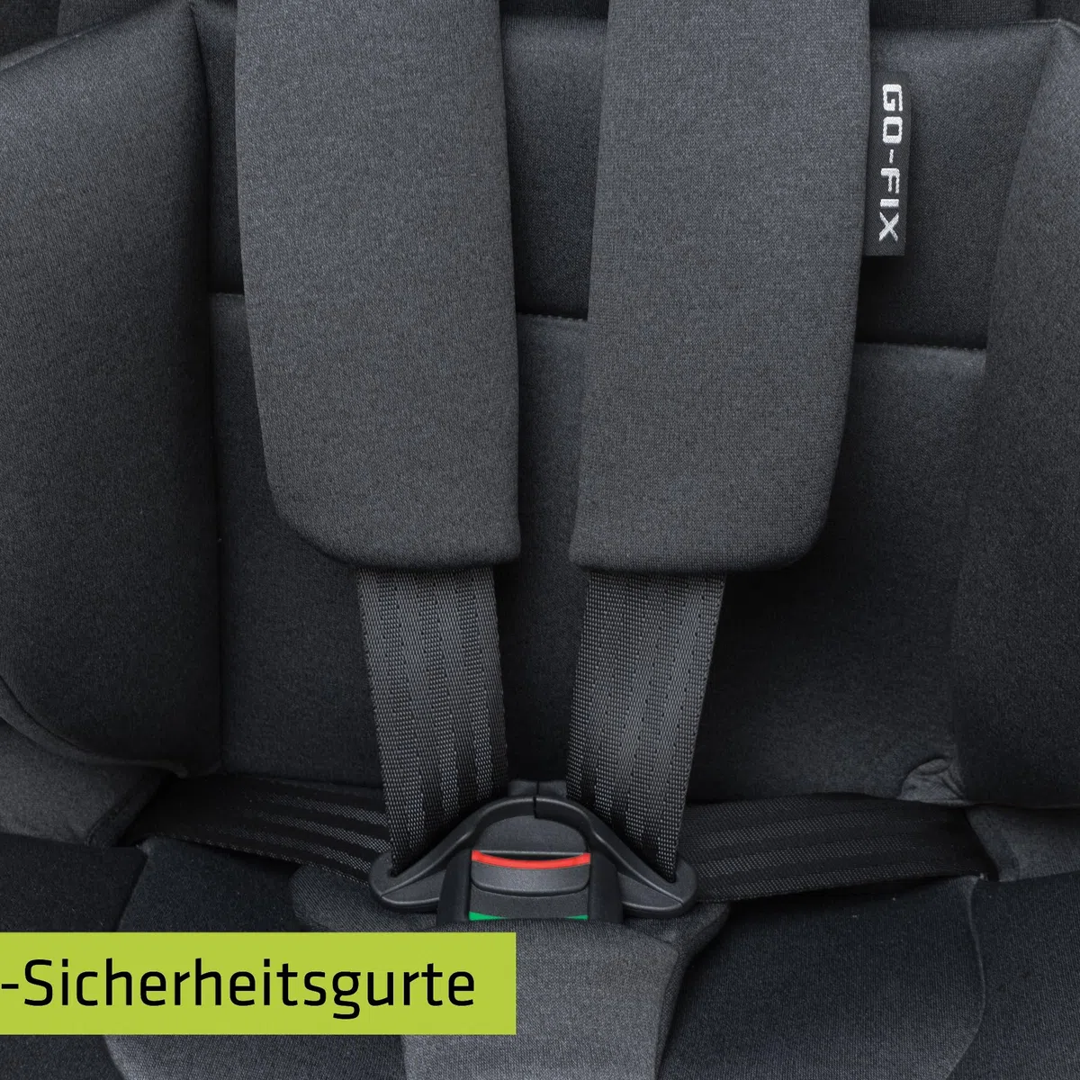 4BABY kindersitz mit isofix 76-150 cm Go-Fix, einstellbar, schutzeinlage, Vorwärtsgerichteter Einbau, I-Size (Graphite)