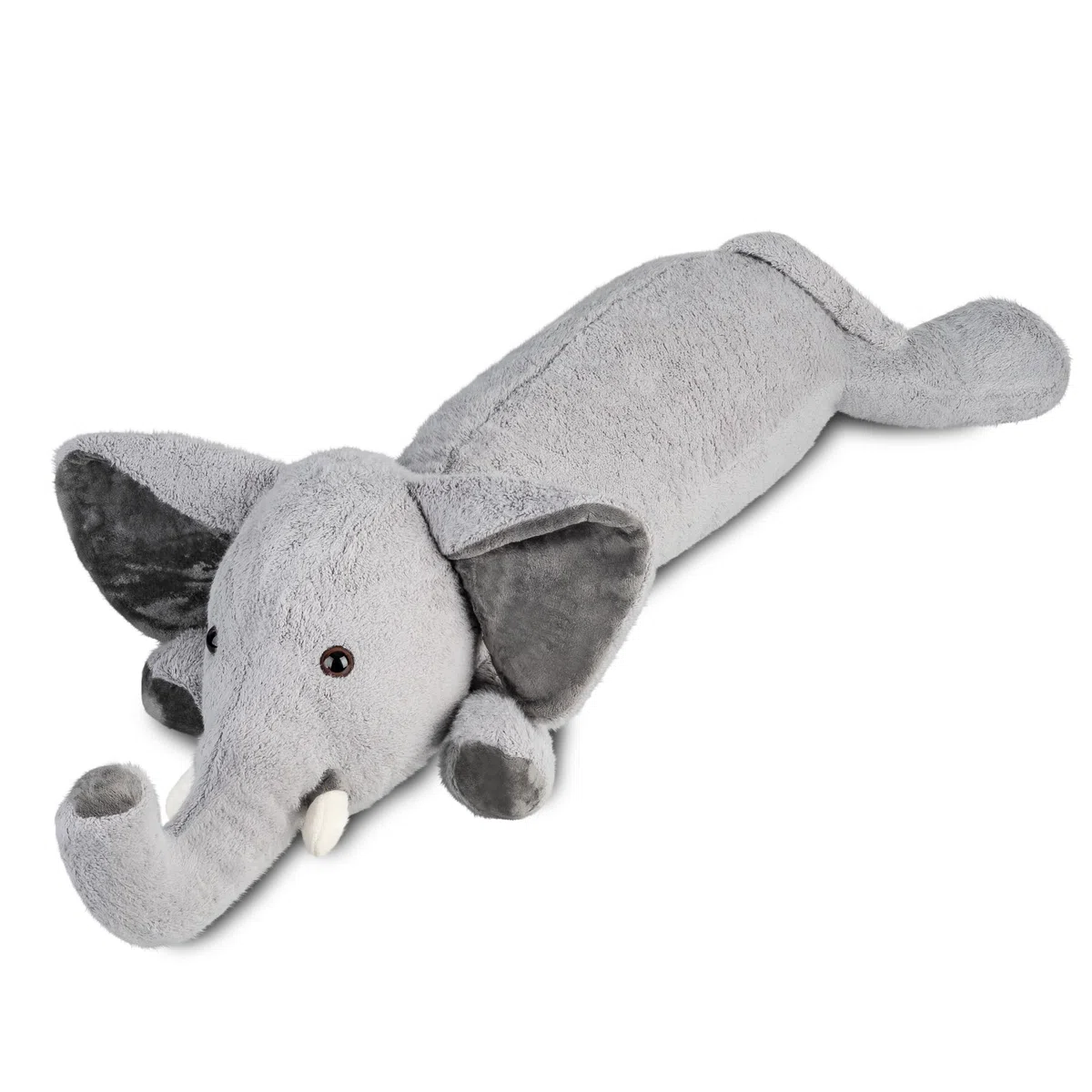 Seitenschläferkissen Elefant für Kinder, Kuschelkissen, Kuscheltier XXL Plüschtier, Stofftier, Schmusekissen, Grau 100cm