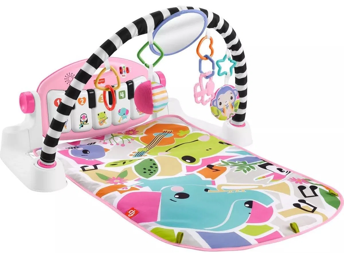 Fisher Price Glow and Grow Kick & Play Gym, Pink