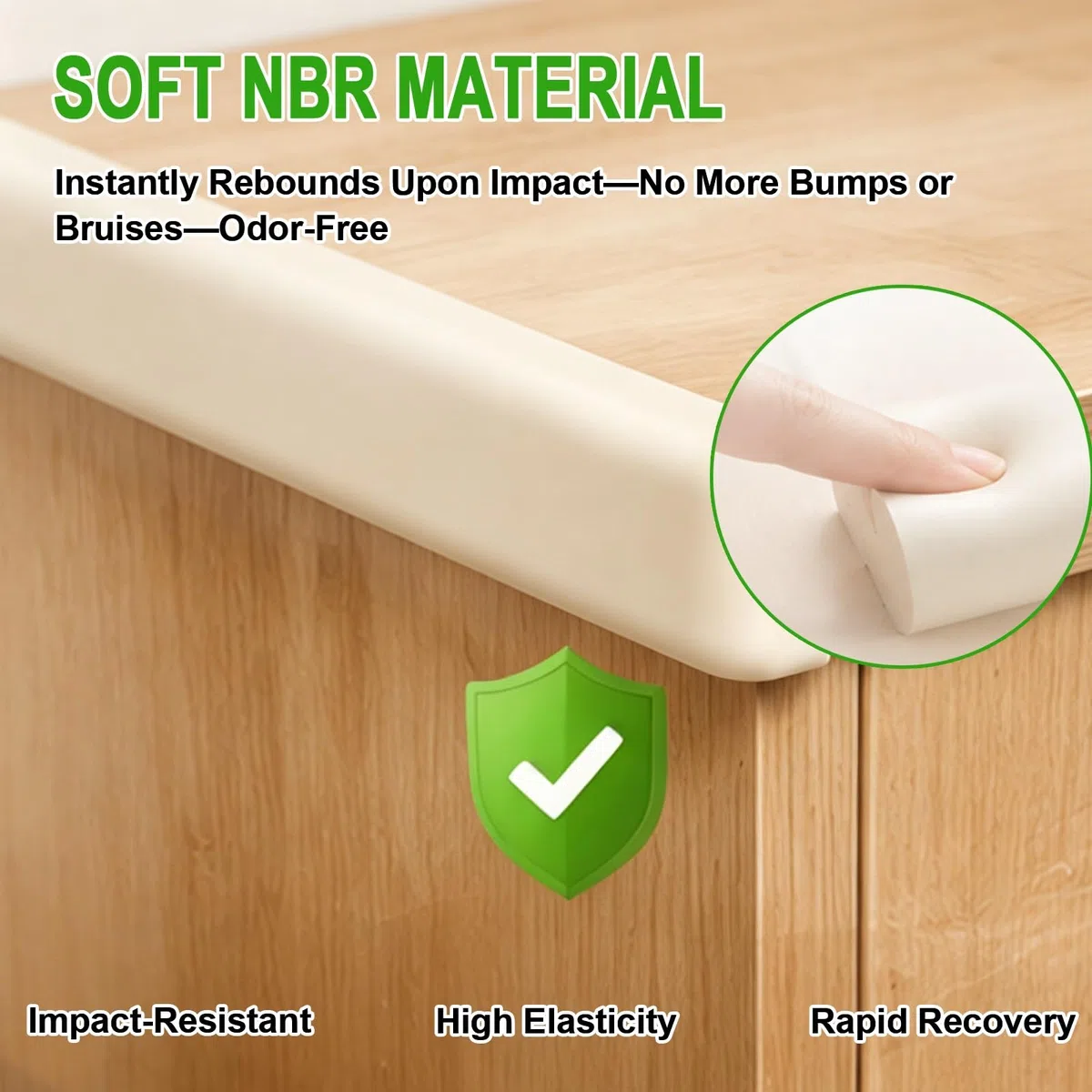 Extra Breiter Kantenschutzprofil, NBR, Selbstklebend, Kantenschutz Wand, Weich und Elastisch, für Tisch, Wand und Bettkanten(Black,10mx20cm)