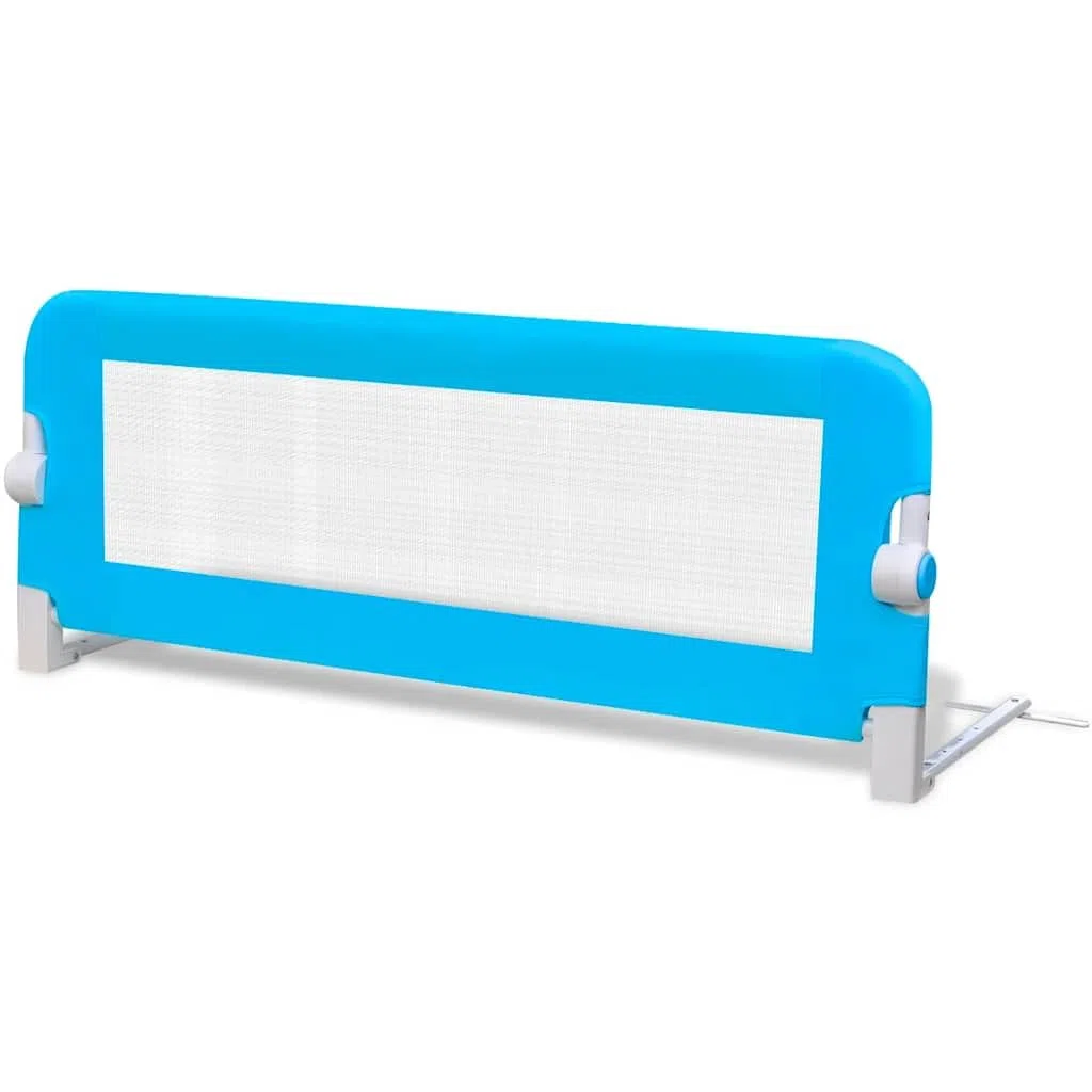 Kleinkind Sicherheit Bettgitter 102x42 cm Blau, klappbar mit Polsterung, Bettschutzgitter Baby für Kinderbett, Seitengitter Babybett, Bettverlängerung Kind, kindersicherung