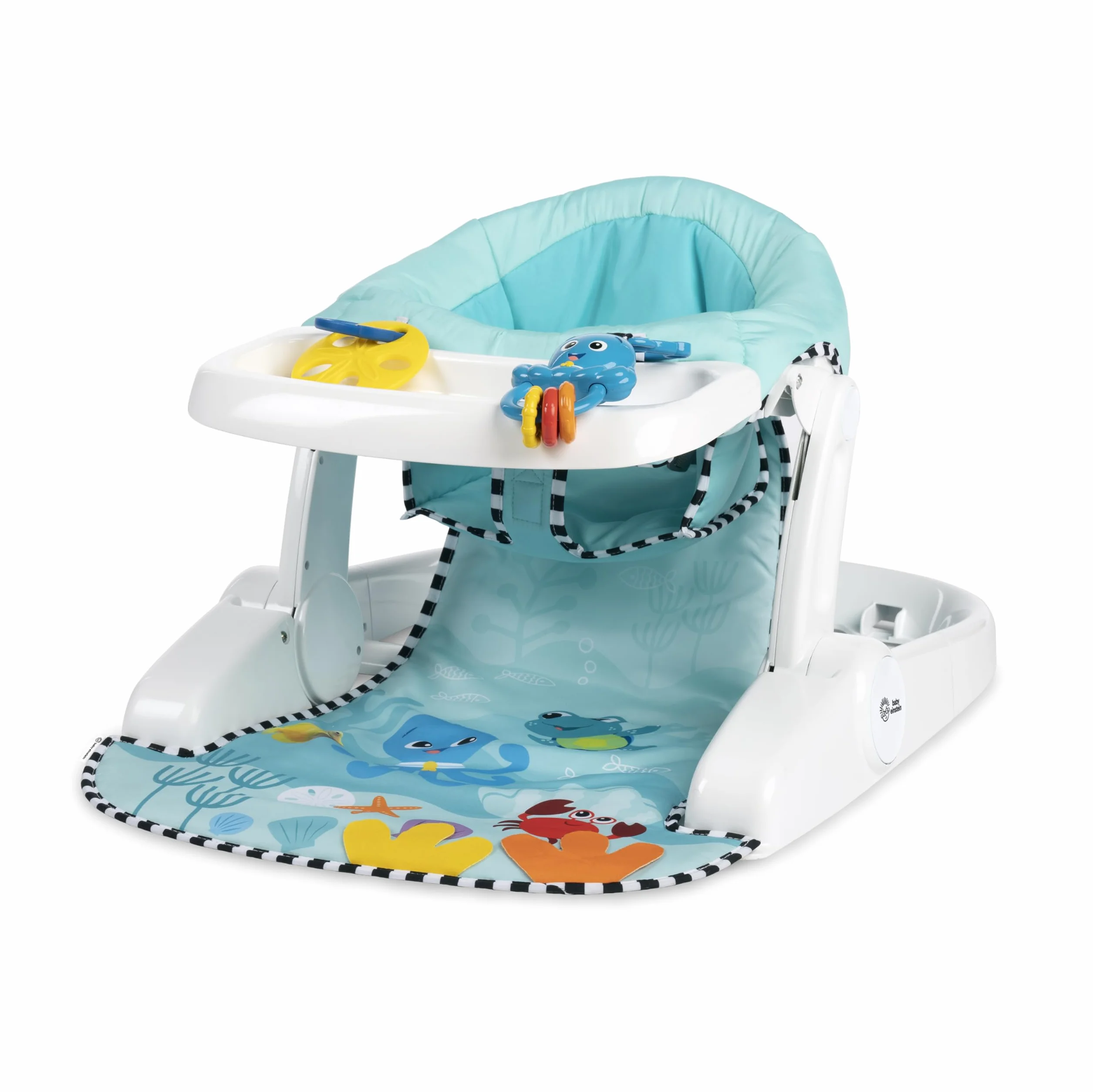 Baby Einstein, Sea of Support 2-in-1 Sit-Up Bodensitz, mit abnehmbarem Tablett und Spielzeug