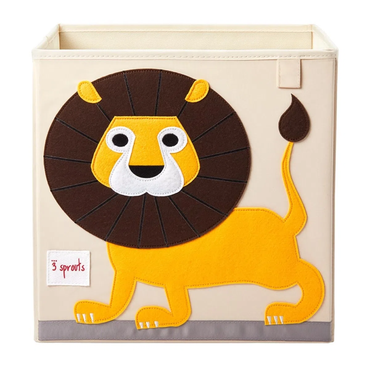 3 Sprouts, Aufbewahrungsbox Kinder mit Deckel, Spielzeugbox für Kallax Regale, Box zur Spielzeugaufbewahrung, Kinder Aufbewahrungsbox Kinderzimmer, Aufbewahrungsboxen für Spielzeug - Löwe