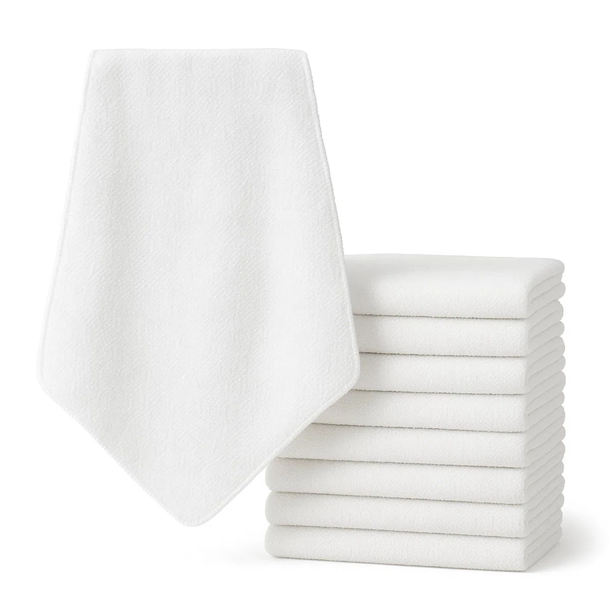 DuDu N Girlie Baby Frottee 100% Baumwolle Windeln, Weiß, 12 Stück