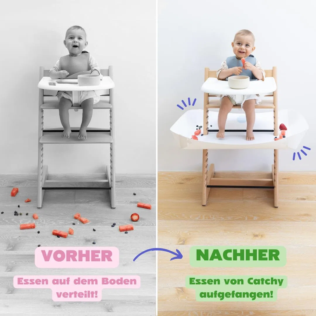 CATCHY Auffangschale Zubehör für Stokke Tripp Trapp Hochstuhl Food Catcher Krümel Kleckereien