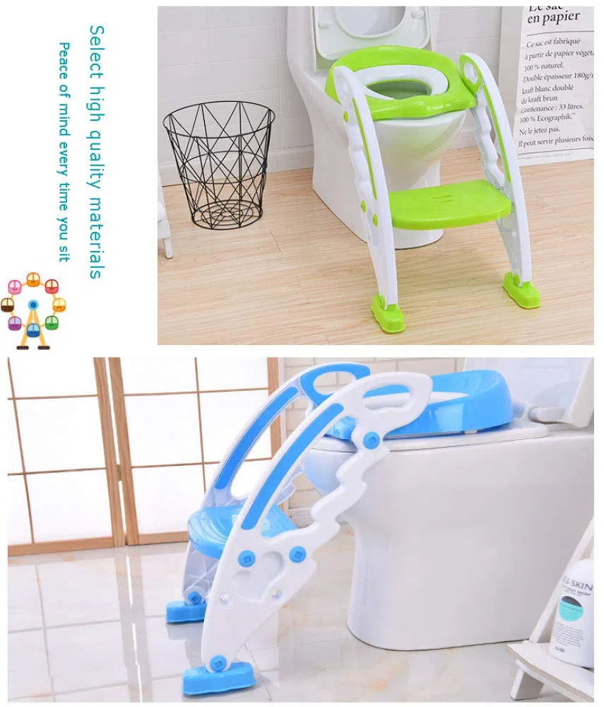 Topfchen Sitz Fir Kinder, Töpfchen-Toilettensitz-Baby-Kleinkind-Kinder-Toiletten-Trainer Mit Trittleiter Für Jungen Und Mädchen,Green