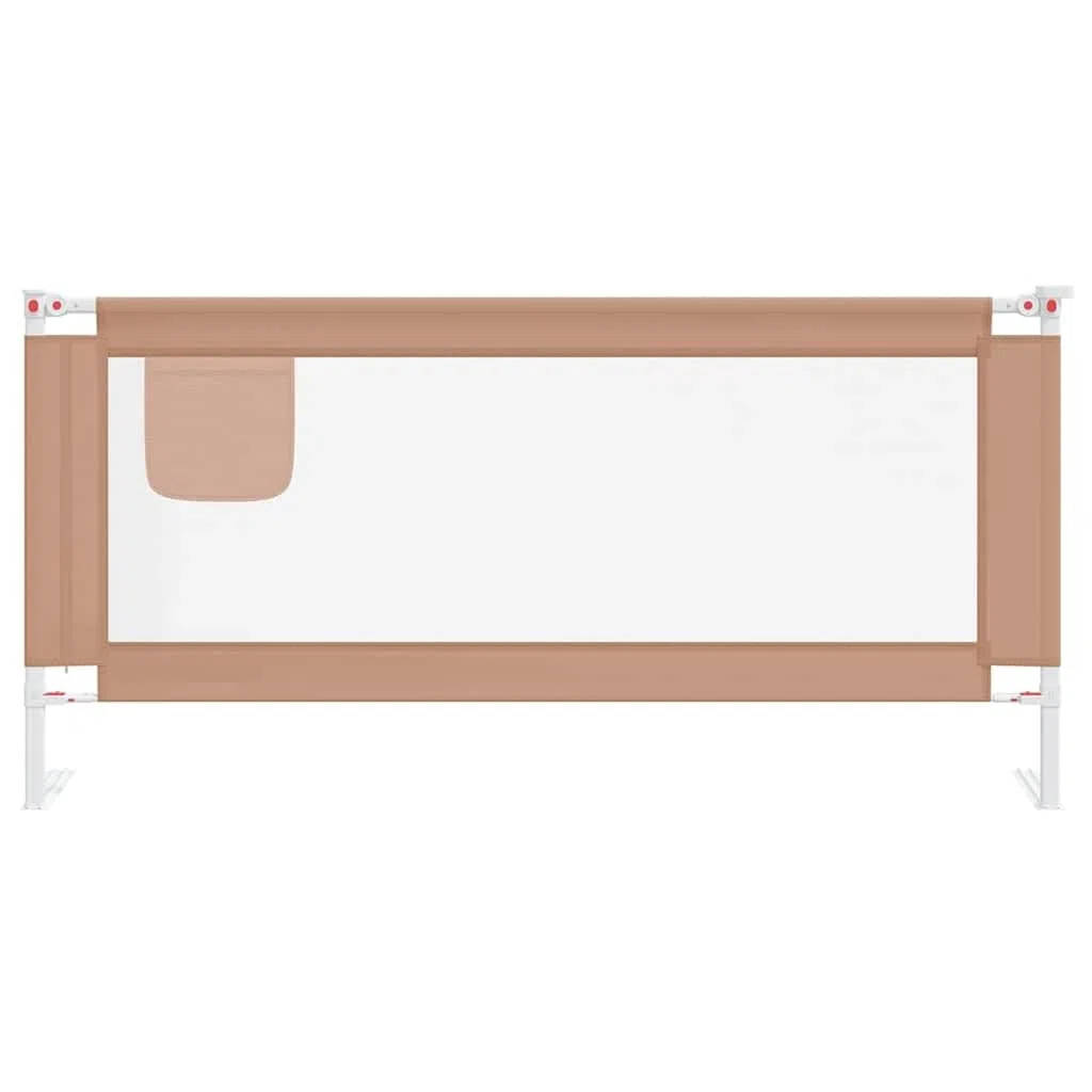 Generisch Kleinkind-Bettschutzgitter Taupe 190x25 cm Stoff,Baby & Kleinkind,Babysicherheit,Baby-Bettschutzgitter-10223