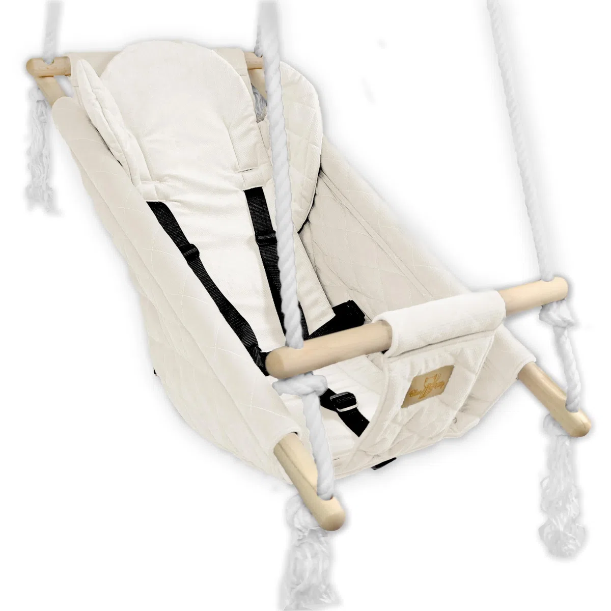 BlueKitty Wiege; Schaukel; Liegestuhl für Kinder; Babyschaukel; Kinderschaukel mit Kissen; Schaukel für Haus und Garten; Babyschaukel, Stoffschaukel, Kleinkindschaukel, Holzschaukel