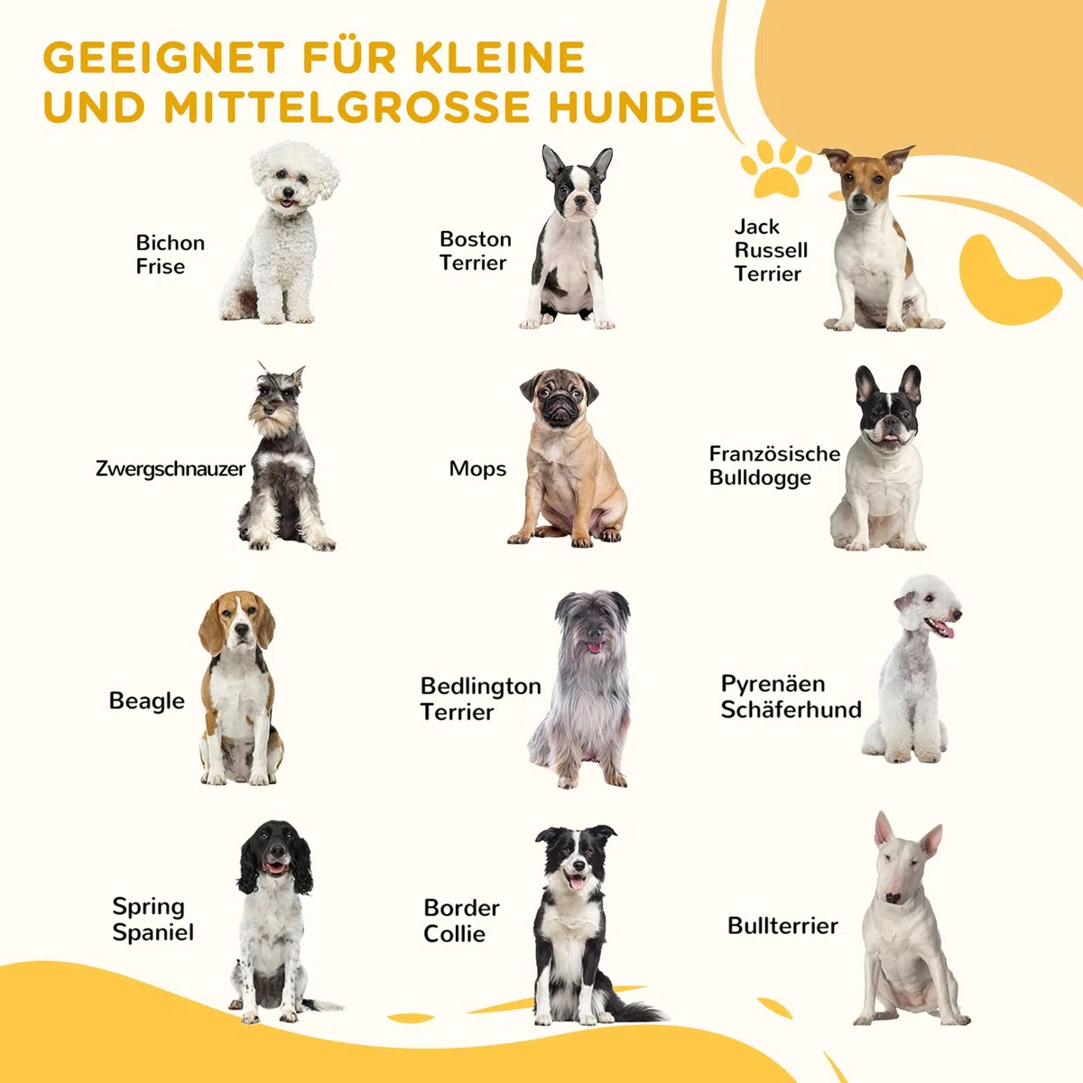 PawHut Absperrgitter Hund Freistehend Verstellbar 155 x 76 cm Dunkelbraun | Schutzgitter mit Füßen, Holz Hundegitter, Klappbar, Treppenschutzgitter, für Treppen Türen Küche Flur, 3 Paneelen
