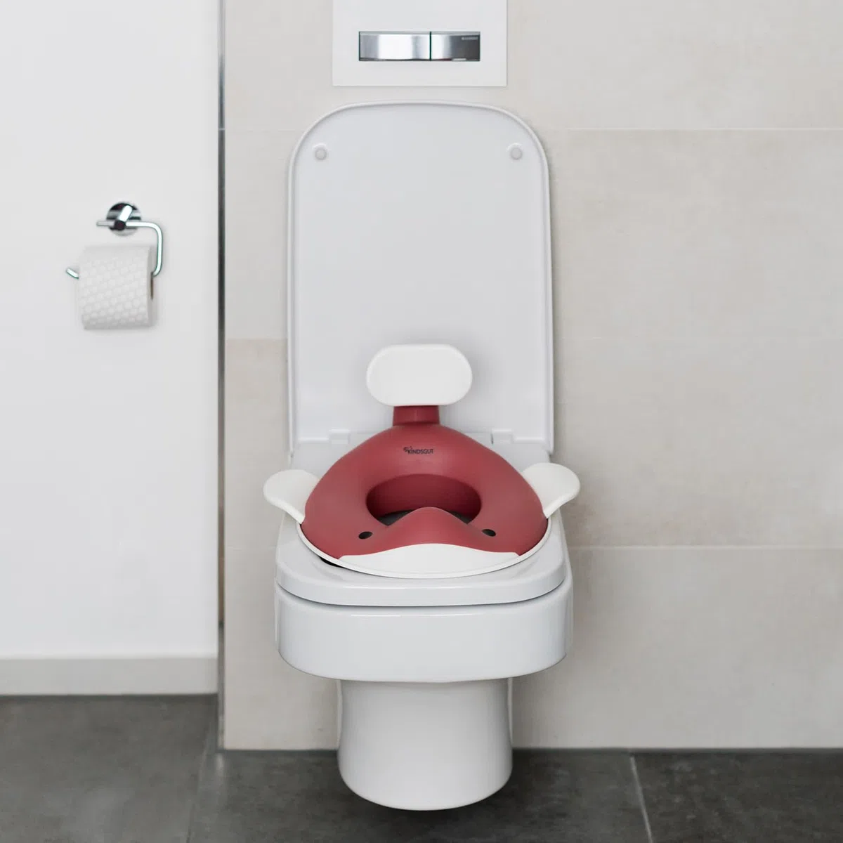 Kindsgut Toiletten-Aufsatz Wal für Kinder, kinderfreundliches Wal-Design, in dezenten und modernen Farben, Altrosa