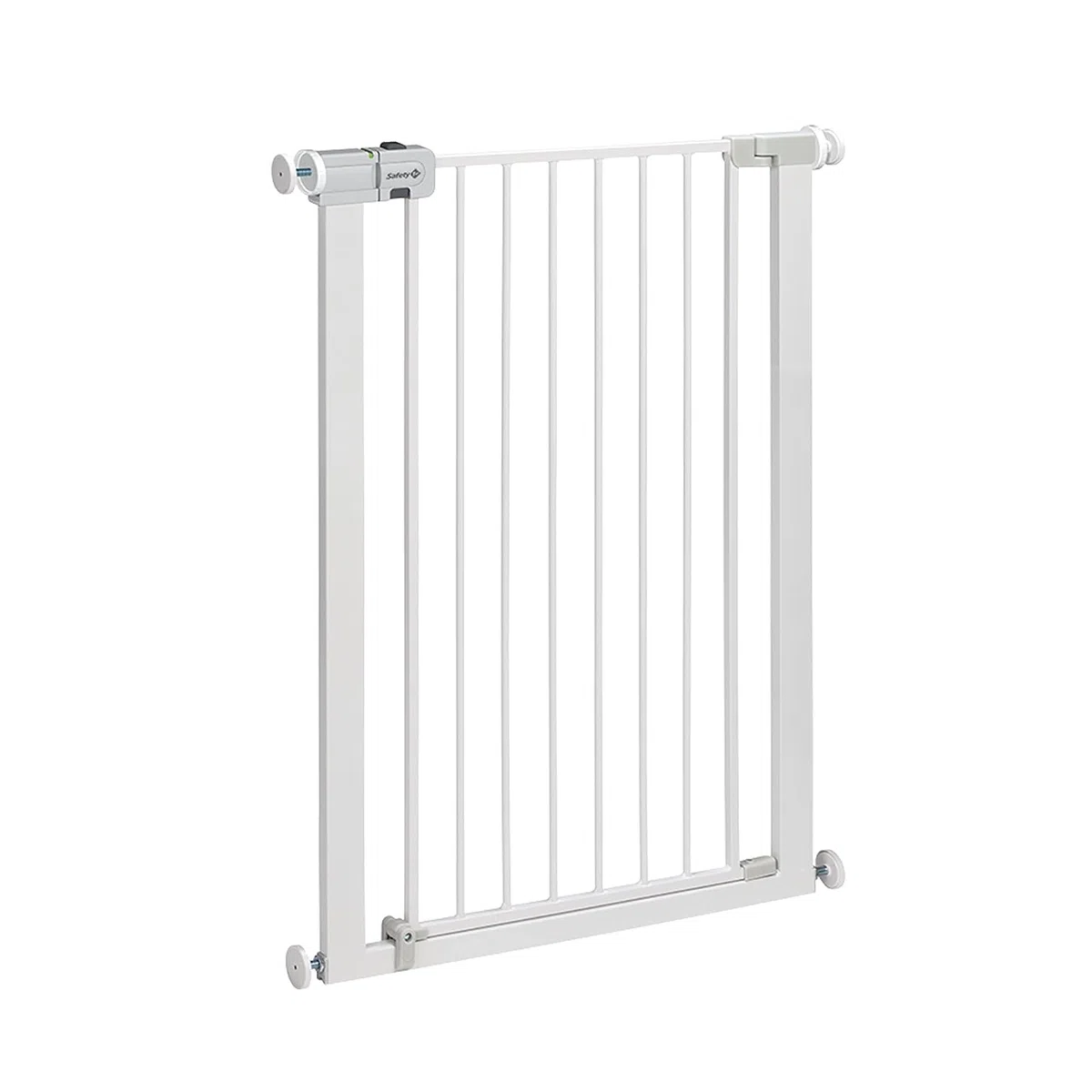 Safety 1st Easy Close Extra Tall Metal Gate,Treppenschutzgitter ohne Bohren, 73–80 cm (max. 94 cm erweiterbar), besonders hohes Gitter (91 cm), leicht schließbares Türschutzgitter, kein Bohren, Weiß