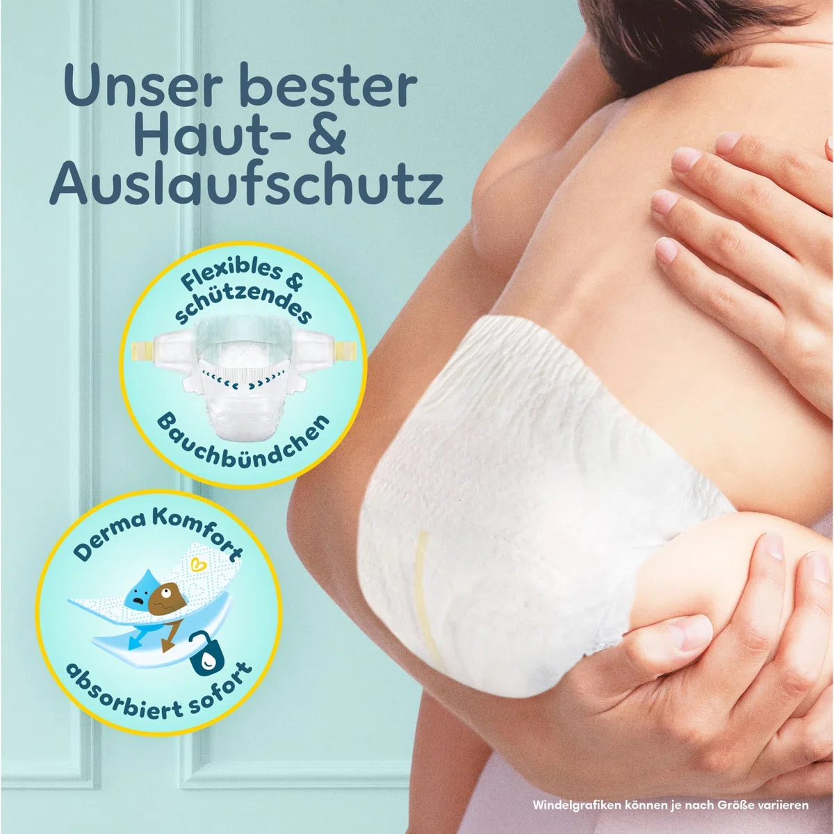 Pampers Premium Protection Größe 2, 248 Windeln, 4kg-8kg, + Pampers Aqua Soft Touch Baby-Feuchttücher, 15 Packungen mit 60 Feuchttüchern 900 Baby-Feuchttücher