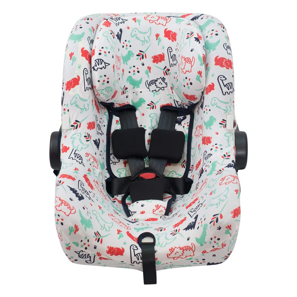 JYOKO KIDS Bezug für Autositz kompatibel mit Bugaboo Nuna by Turtle, aus Baumwolle (Dino Party)