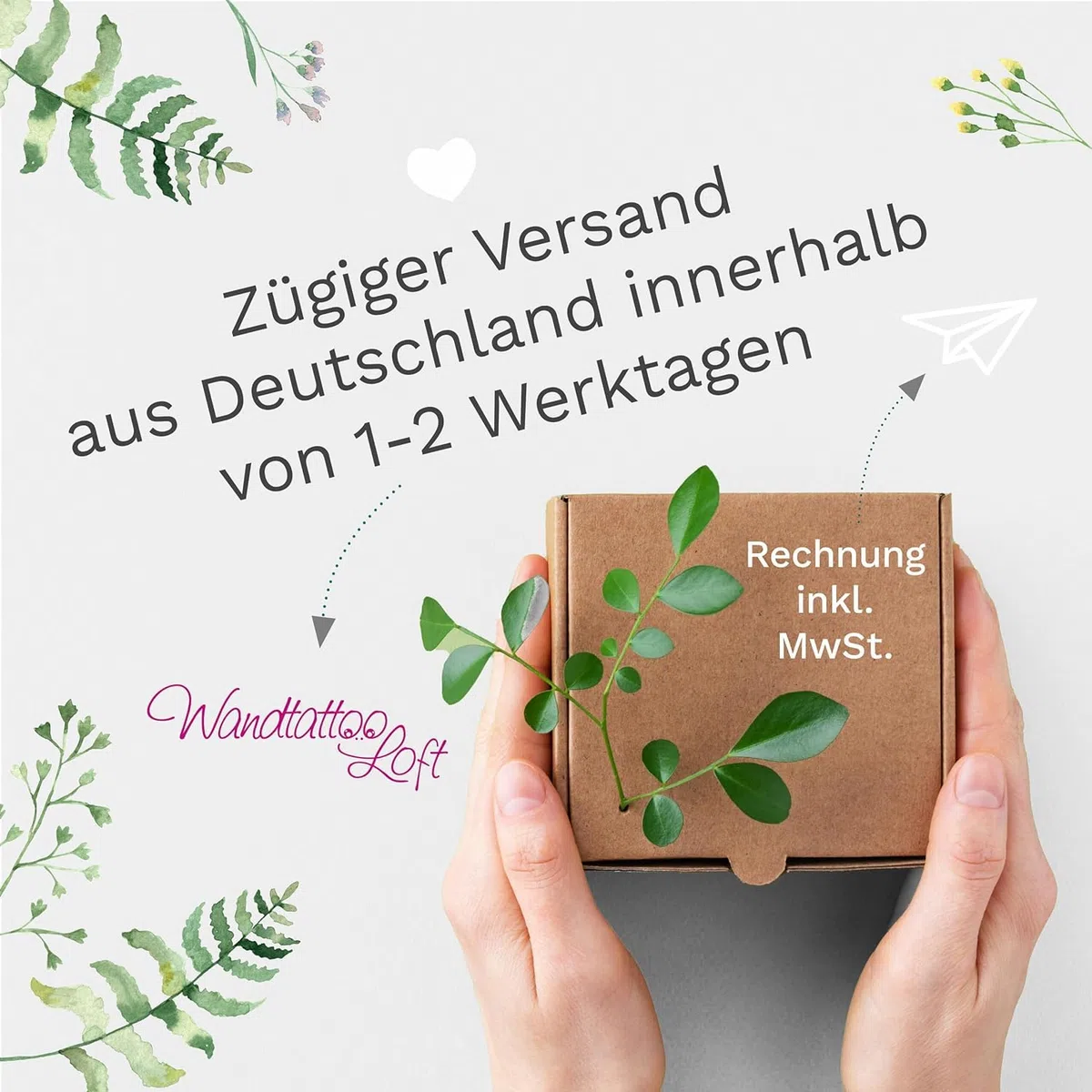 Wandtattoo Loft Taufkerze Mädchen oder Junge mit Taufspruch, Motiv mit Baum, Reh und Hase, 25cm x 8cm, personalisierte Kerze, bedruckte Kerze zur Taufe, Stumpenkerze, individuelles Taufgeschenk