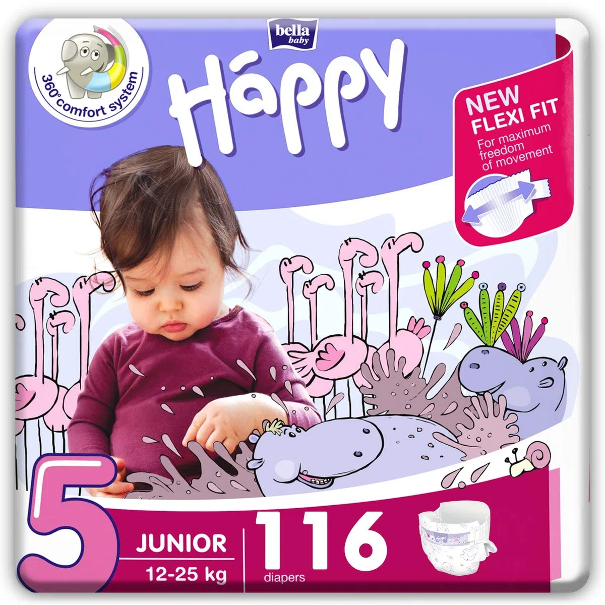 bella baby Happy Windeln comfort Gr.5 Junior 12-25kg HAPPY BOX 116 Stück
