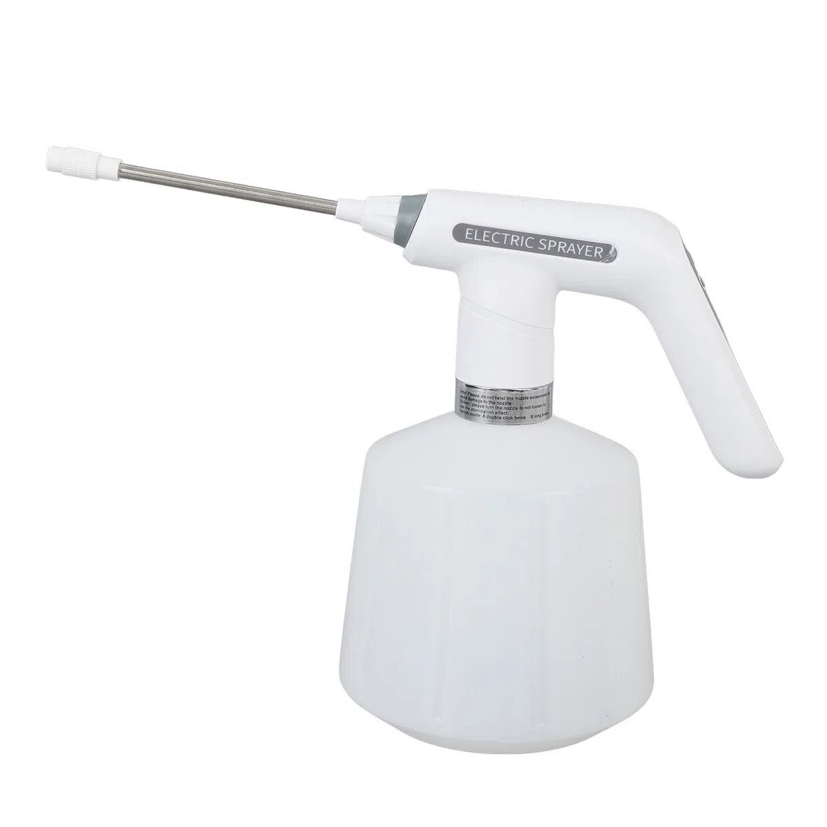 Wiederaufladbare Power-Sprühflasche, Feiner Nebel, Verstellbares Düsendesign, Auslaufsicher, 1,5 L, Automatischer Pflanzensprüher mit Verlängertem Stab für die Hausreinigung