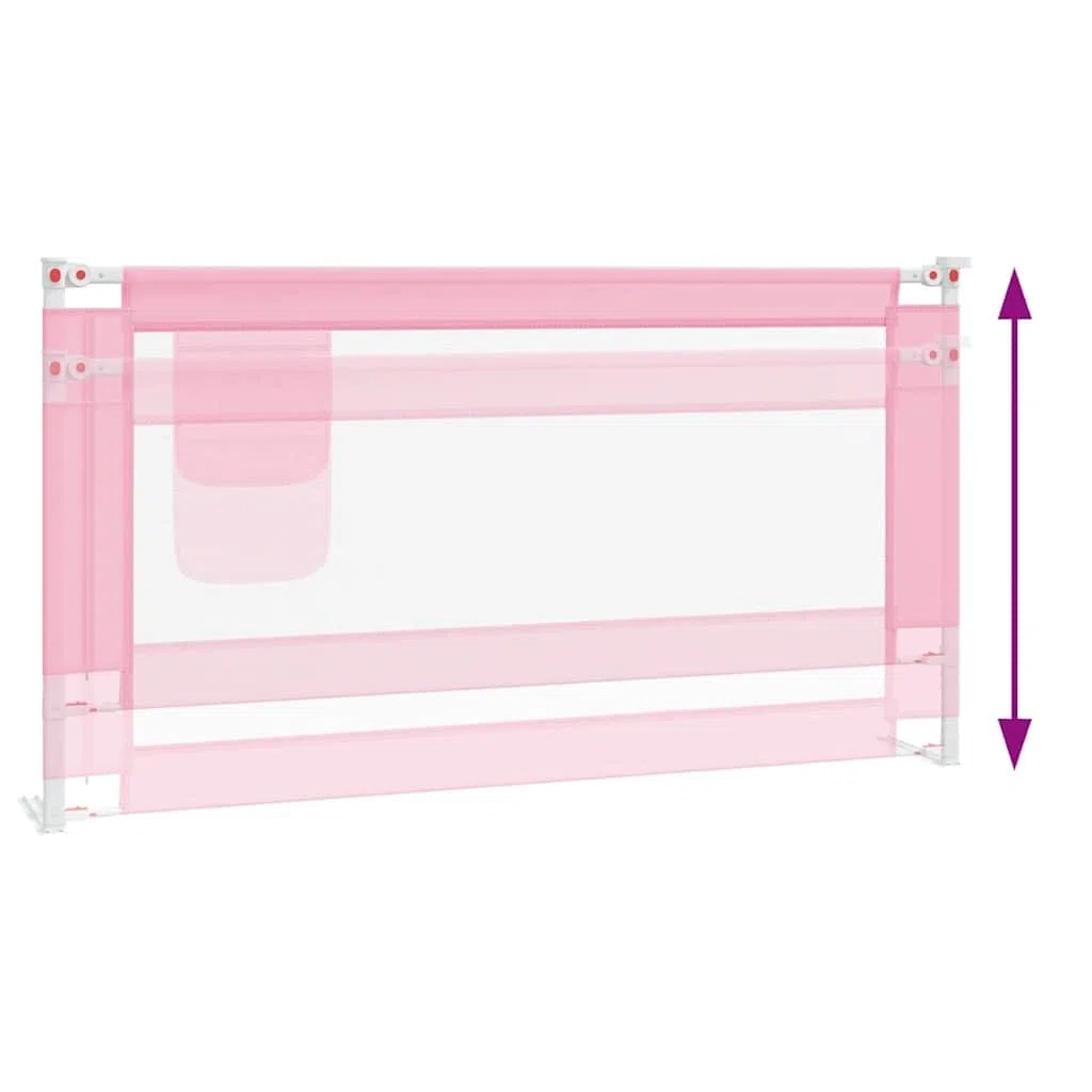 Generisch Kleinkind-Bettschutzgitter Rosa 160x25 cm Stoff,Baby & Kleinkind,Babysicherheit,Baby-Bettschutzgitter-10203